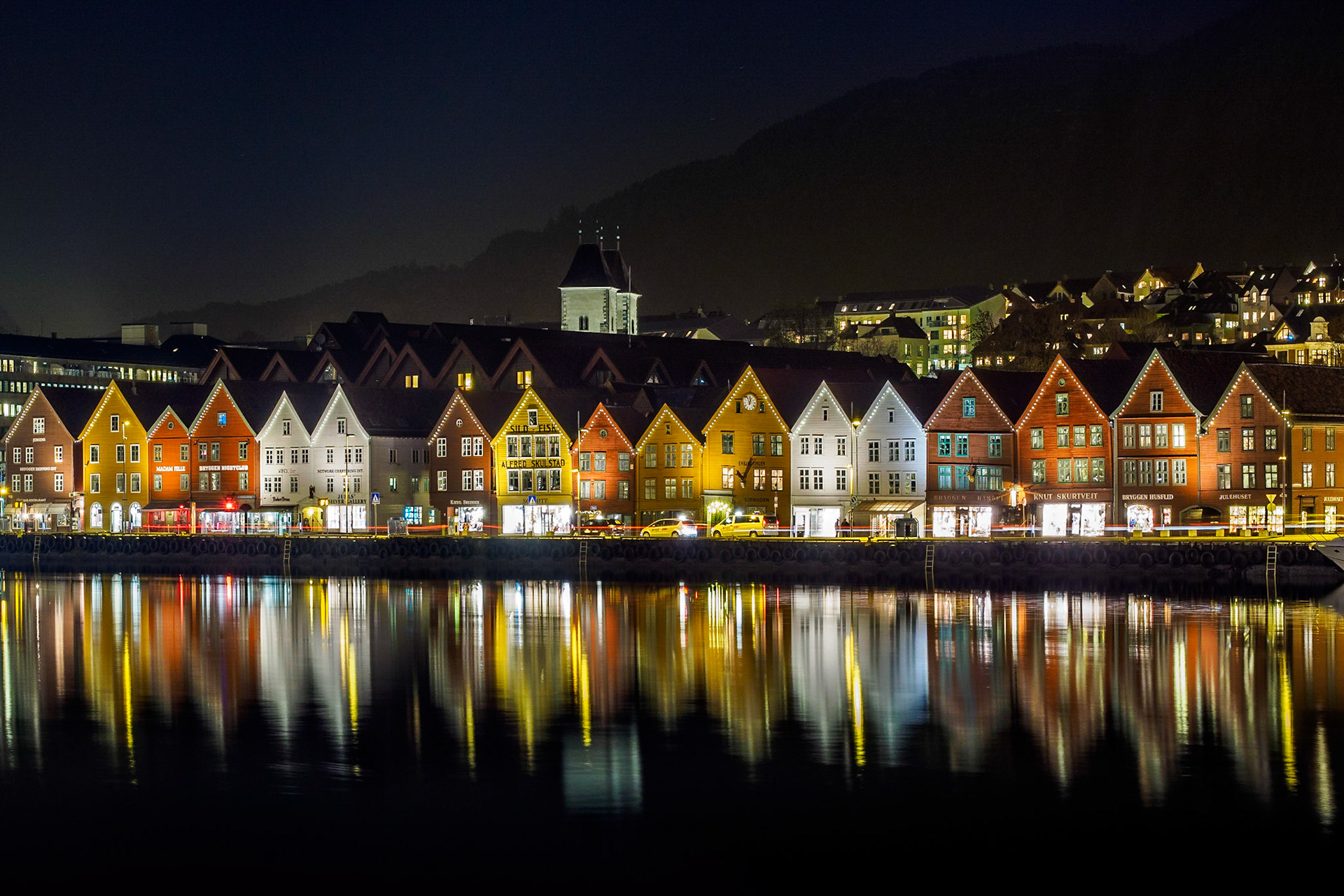 Blick auf Bryggen