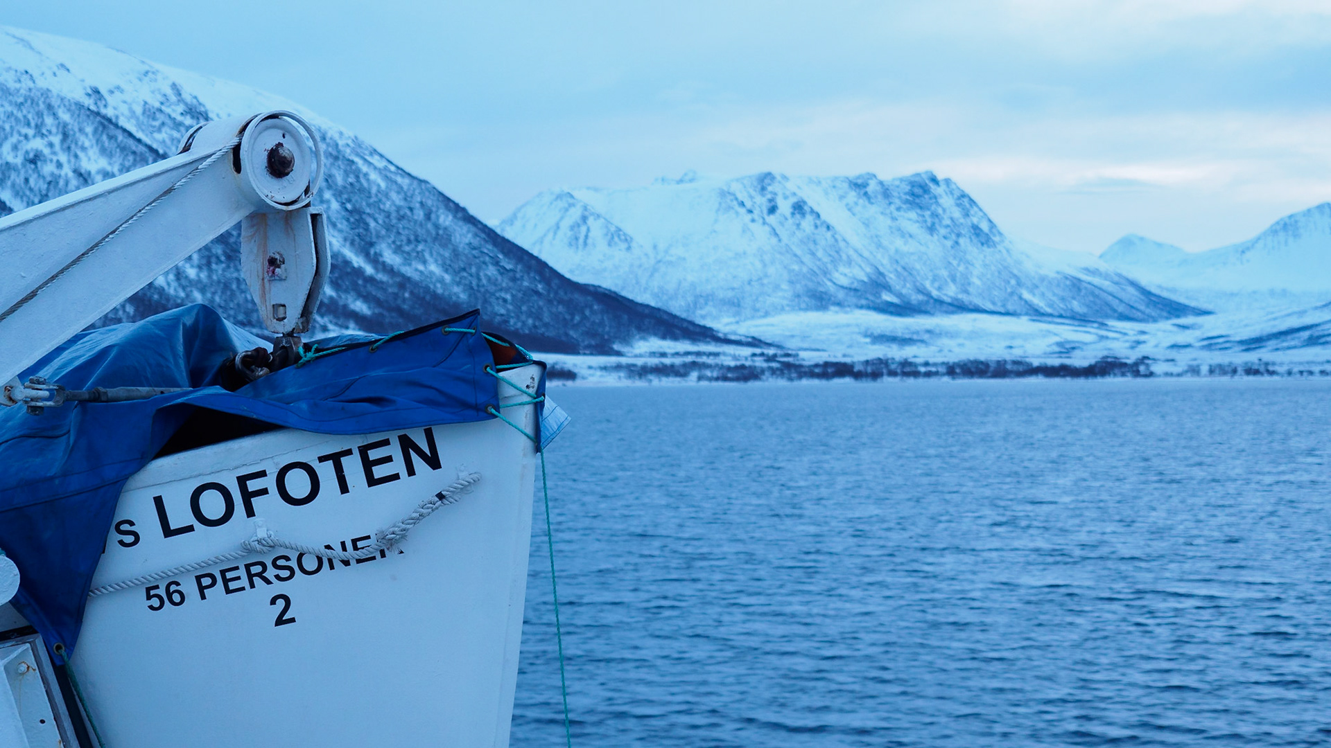Die MS Lofoten in den Vesteralen