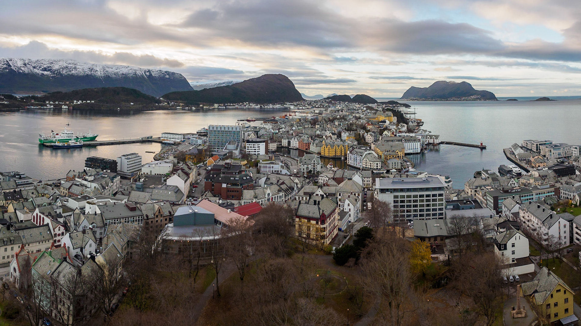 Blick vom Aksla auf Ålesund