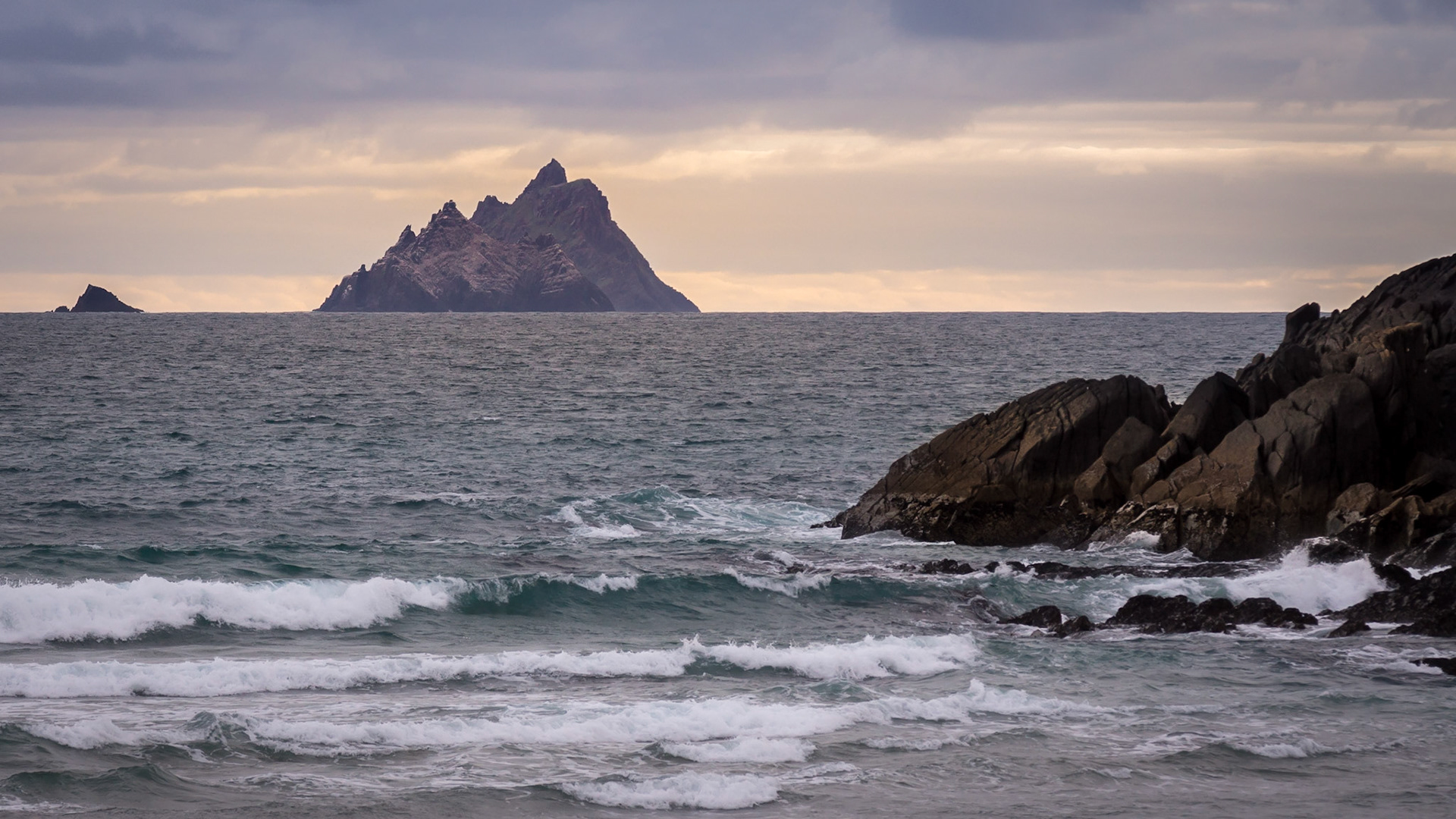 Skelligs im Abendlicht