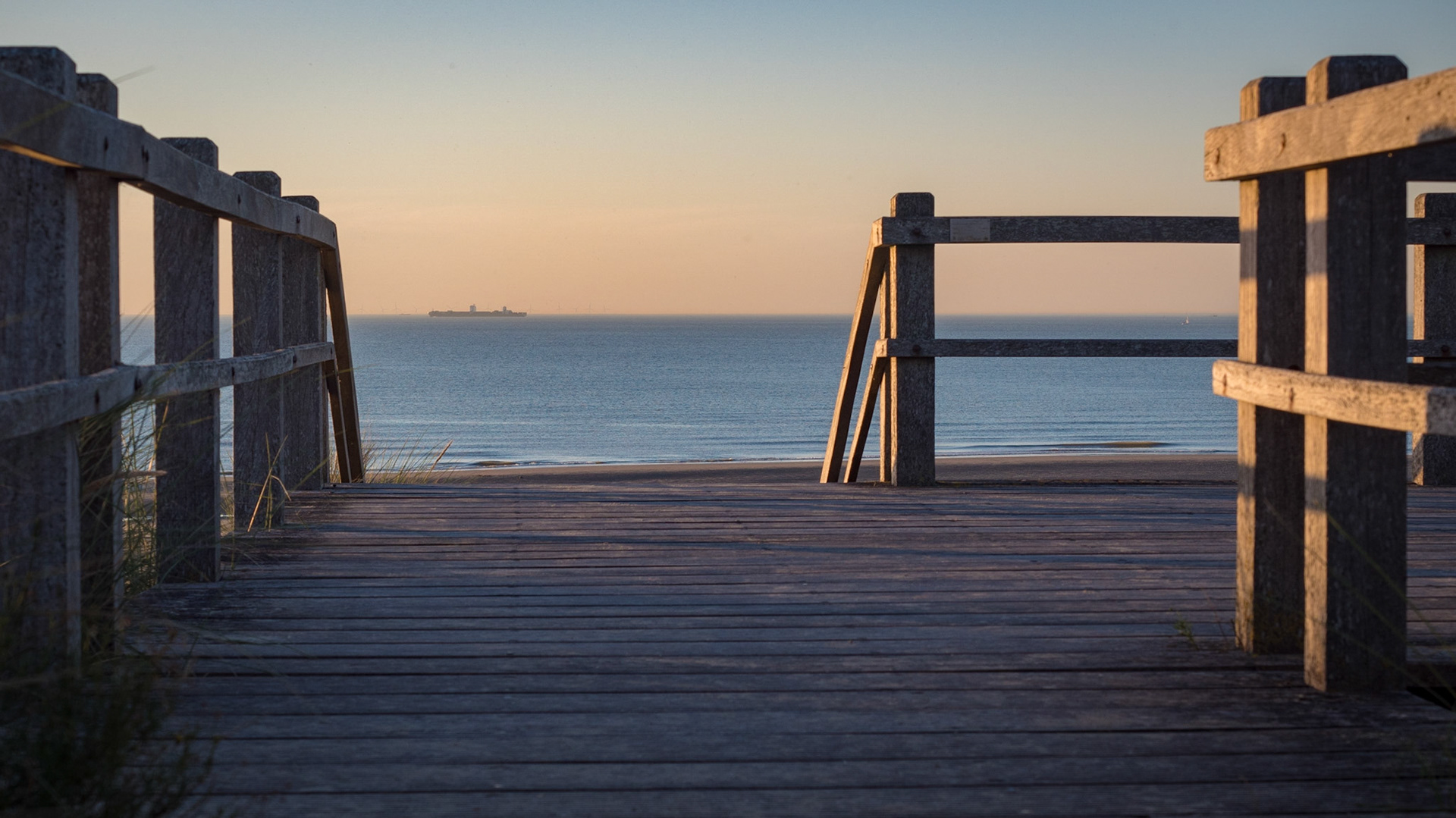 Blick aufs Meer bei Blankenberge
