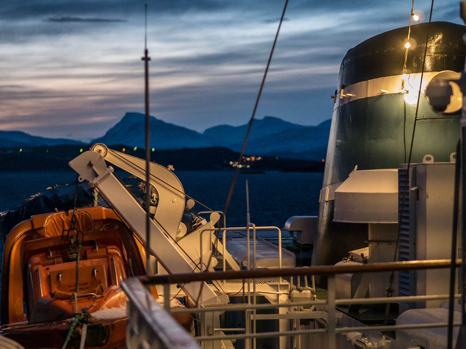 Morgens bei der Anfahrt auf Harstad