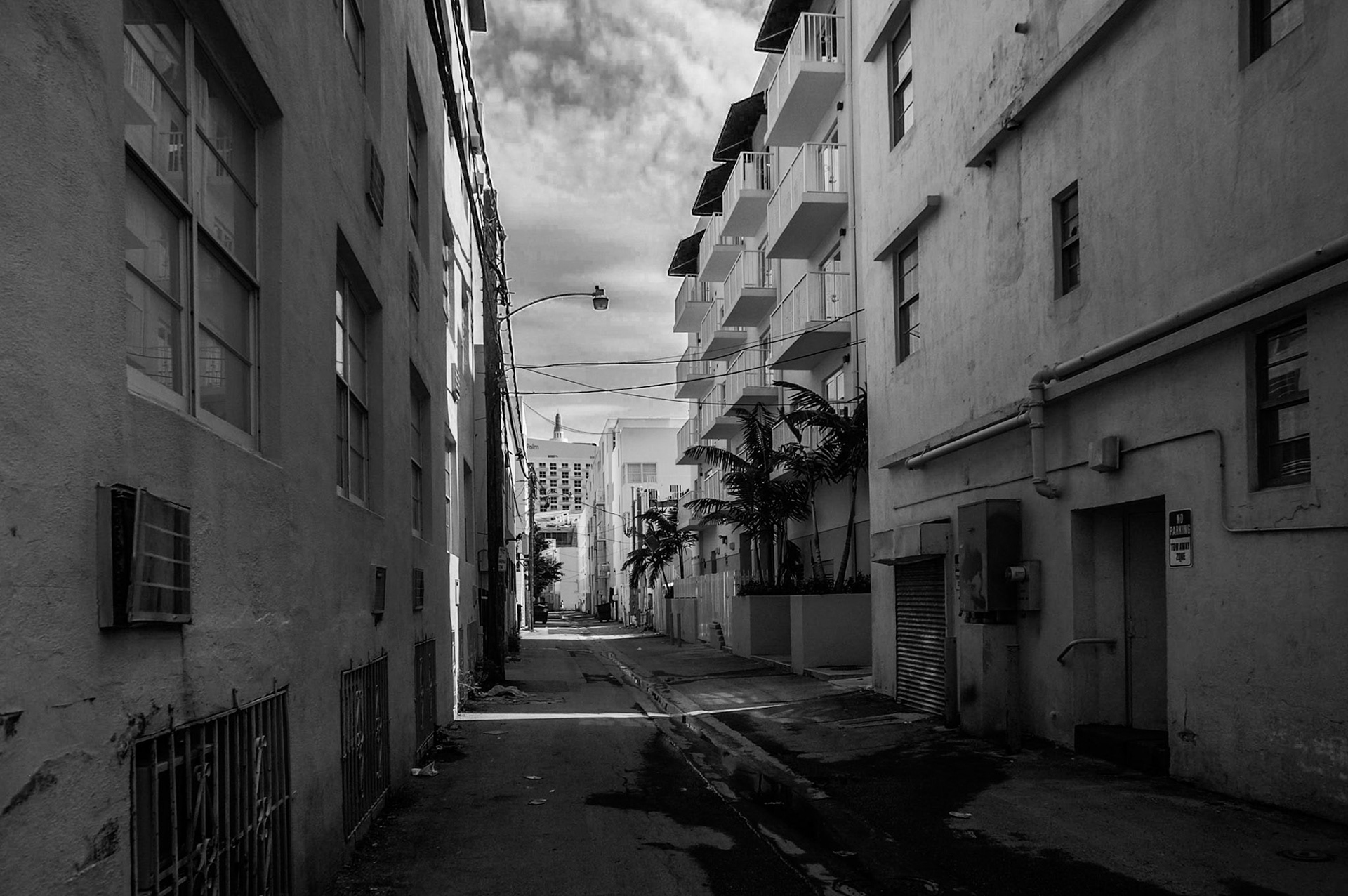 Seitengasse in Miami Beach