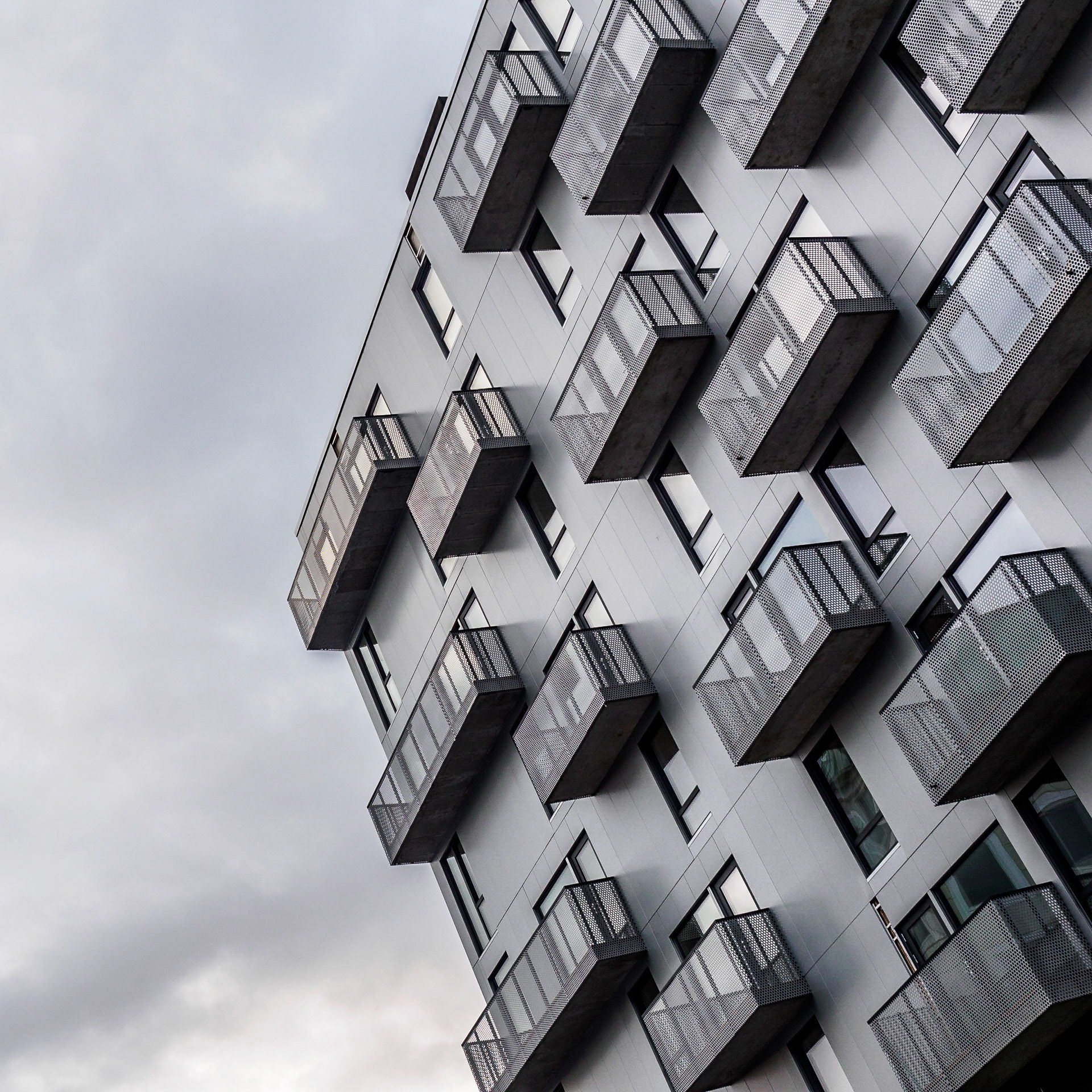 Moderne Architektur am Hafen in Bergen