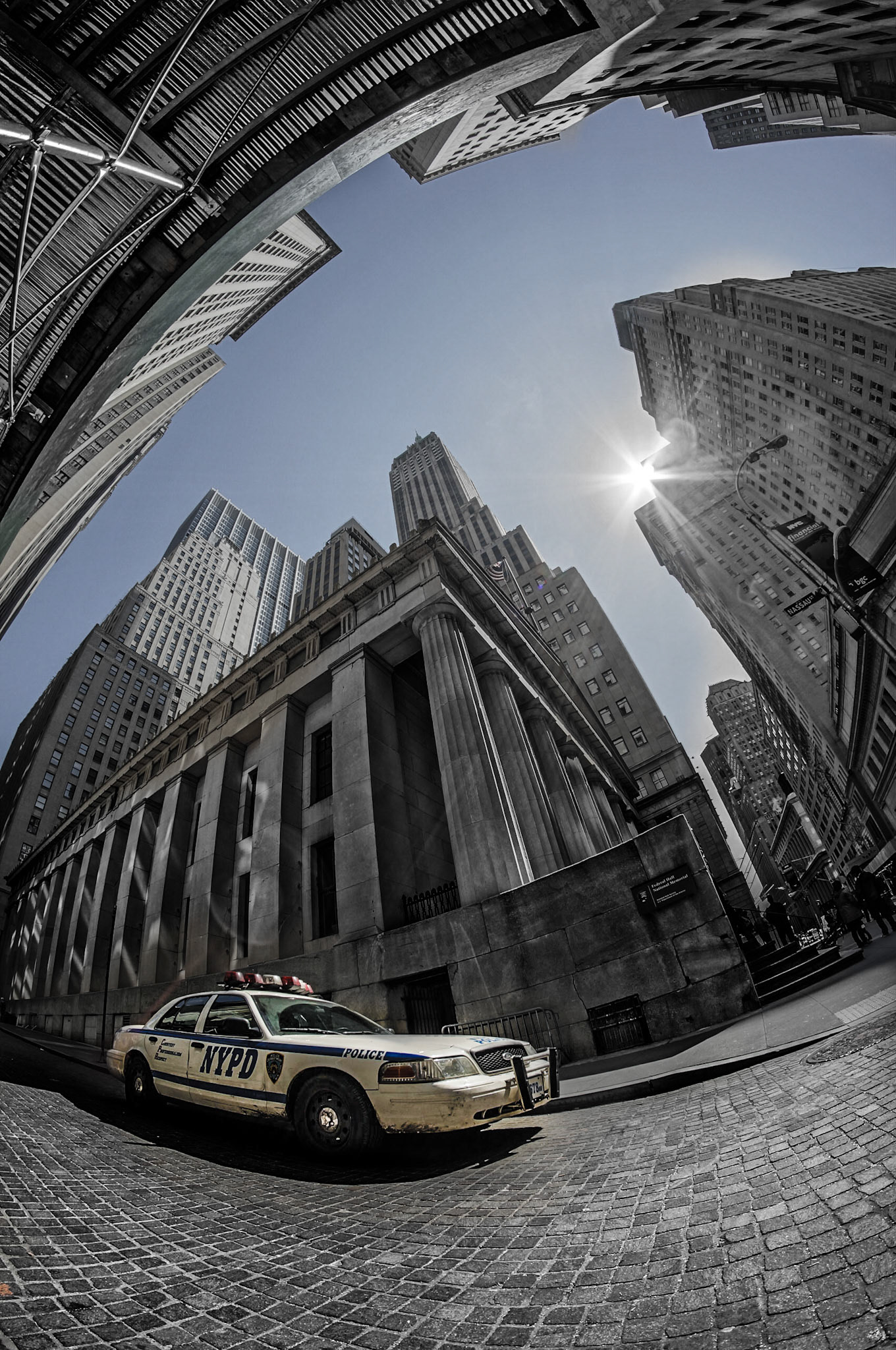 Polizei nahe der New York Stock Exchange