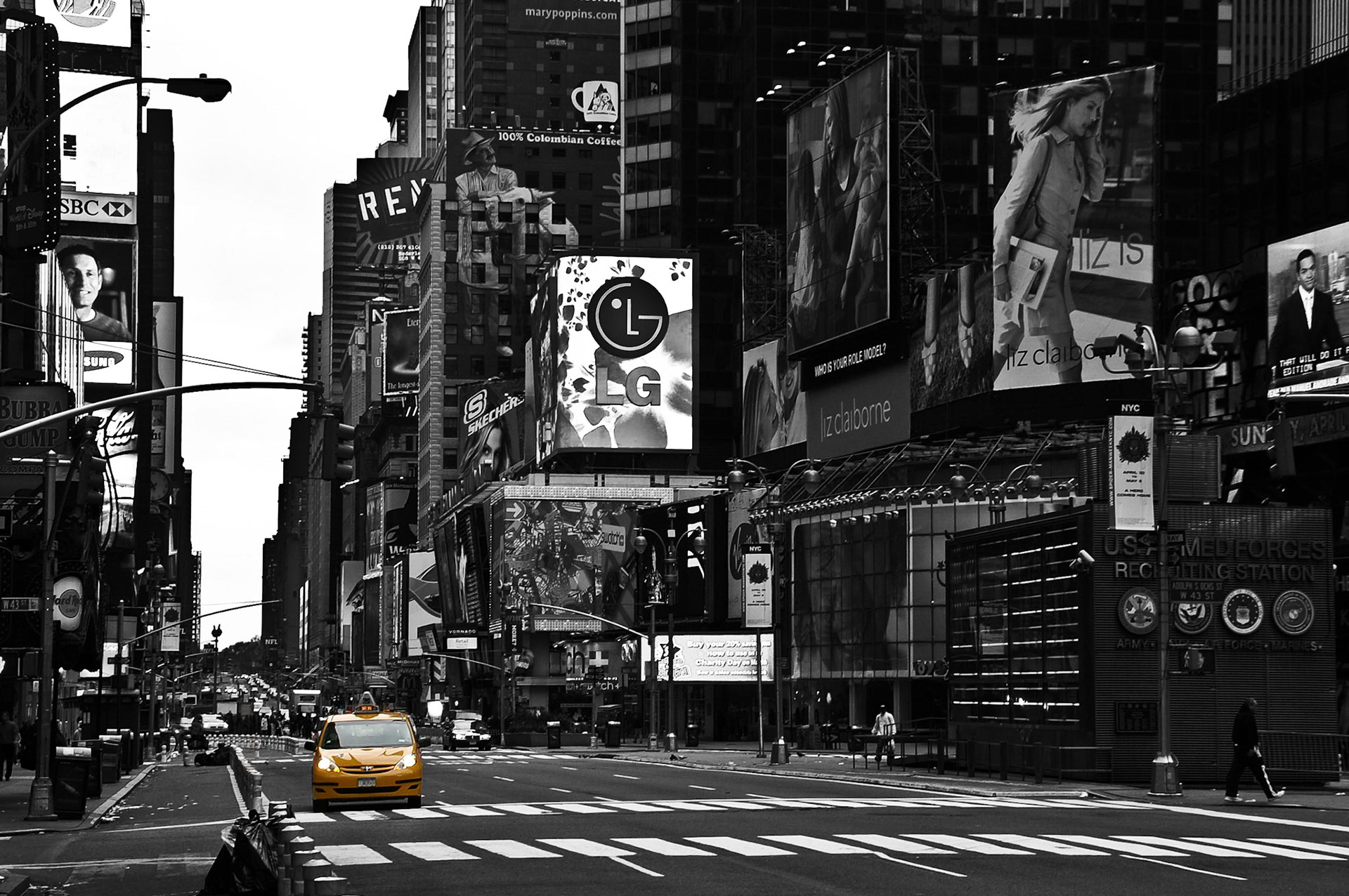 Stille in Manhattan am Sonntag Morgen