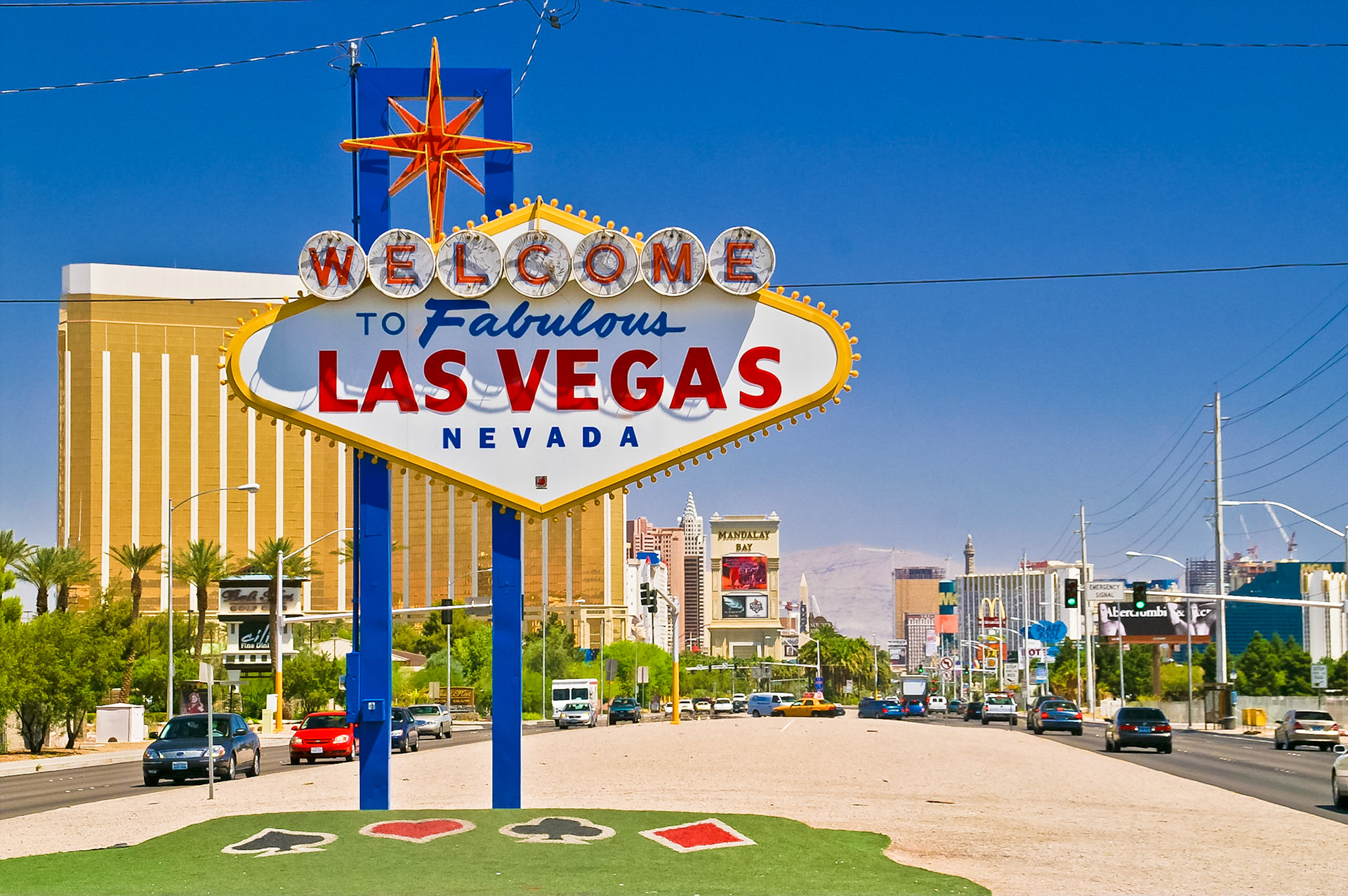 Das berühmte Eingangsschild in Las Vegas