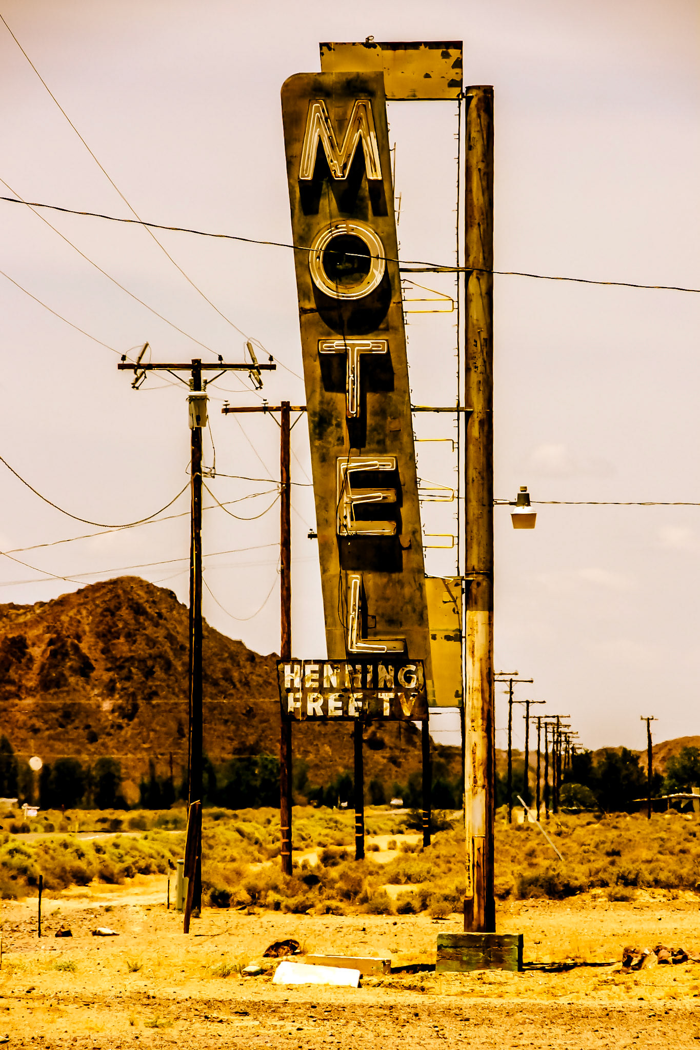 Altes Motel-Zeichen in Newberry Springs