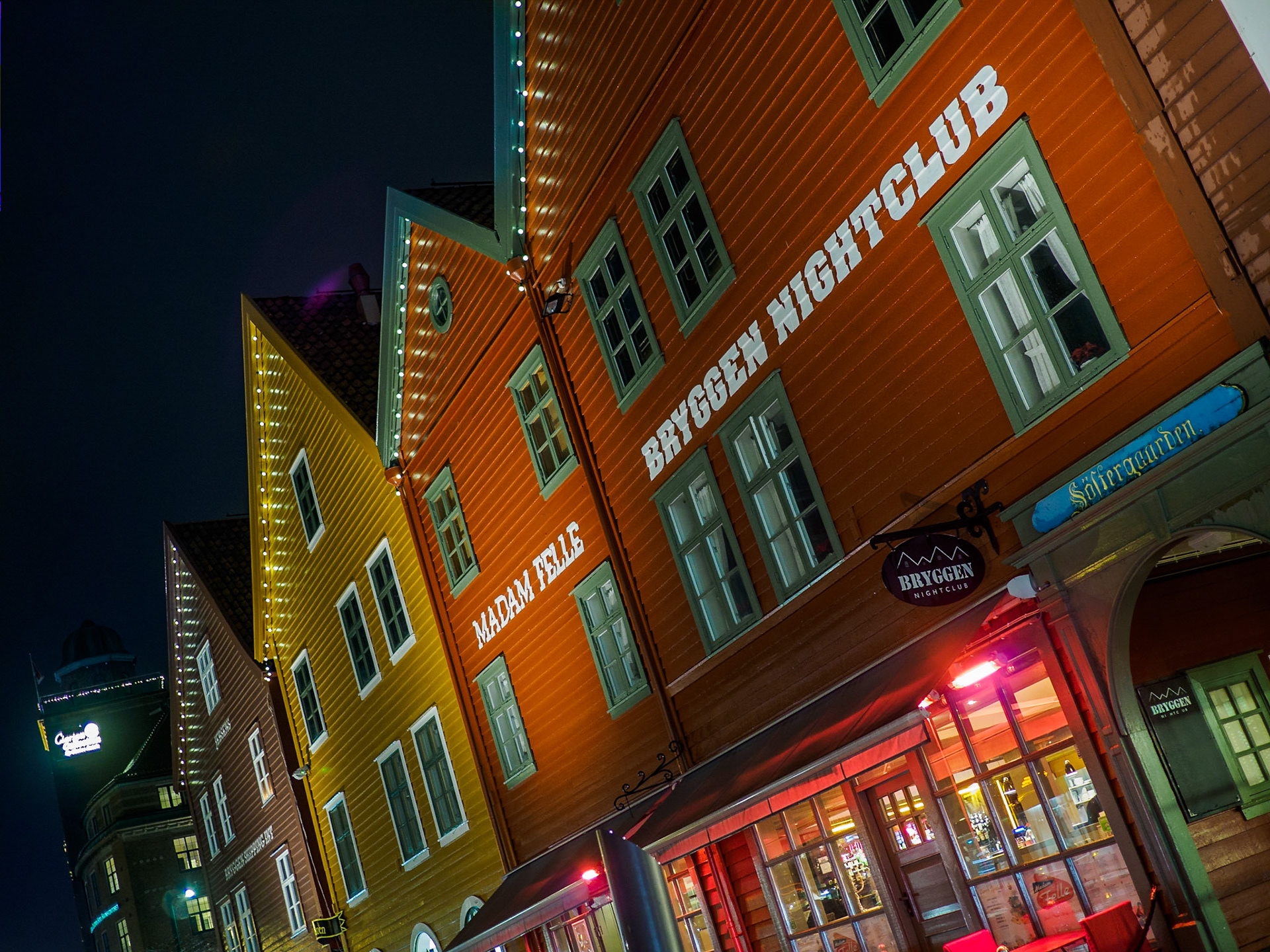 Holzhäuser in Bryggen