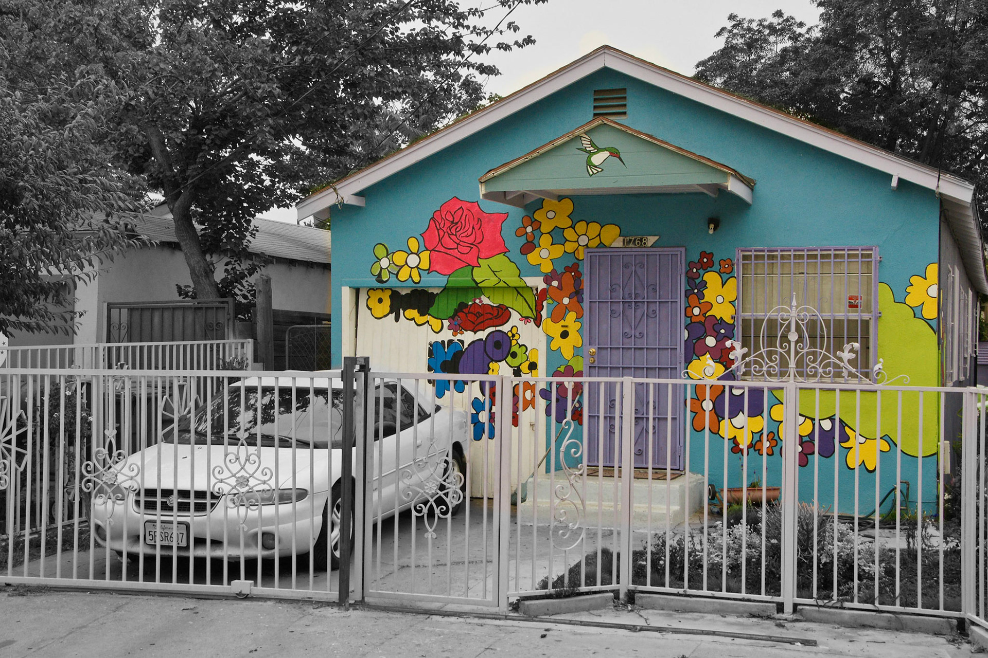 Bemaltes Haus in Watts, Los Angeles