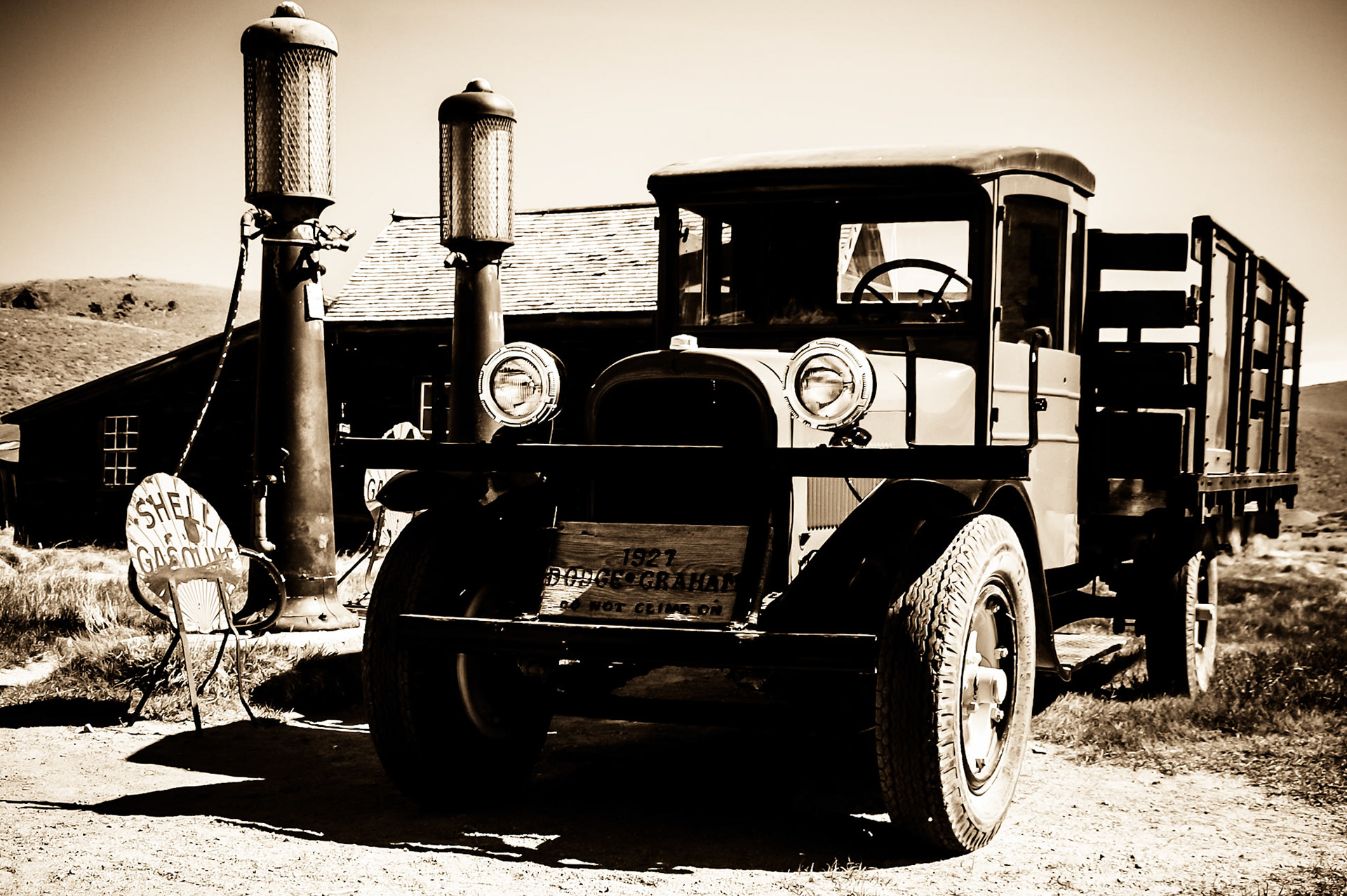 Alte Tankstelle in Bodie