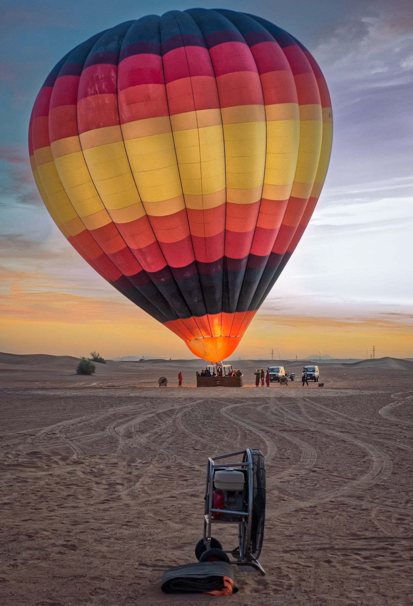 Ballonflug in der Wüste Dubais