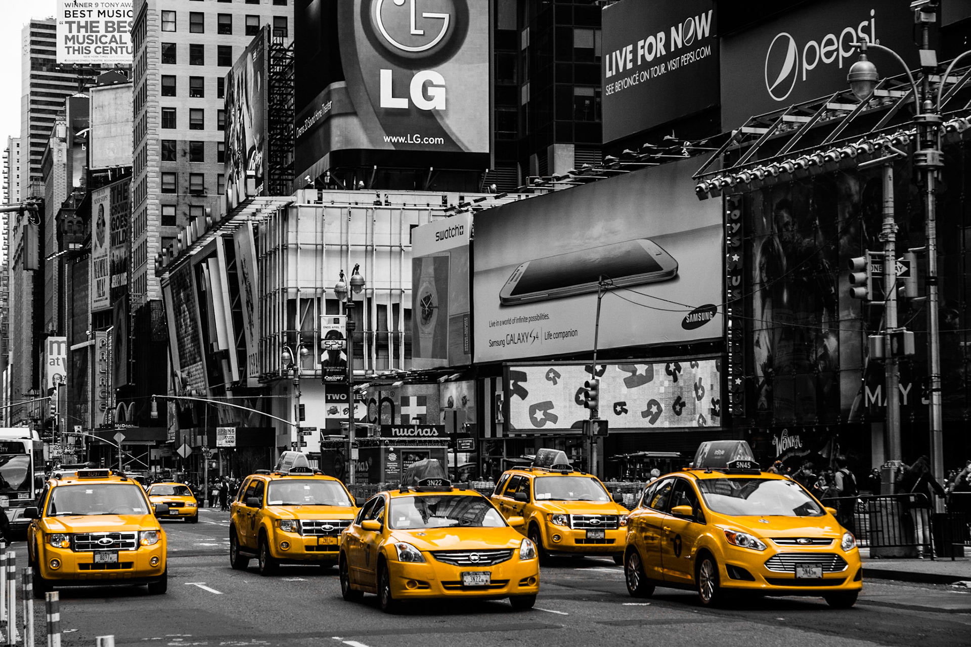 Taxis nahe des Times Square