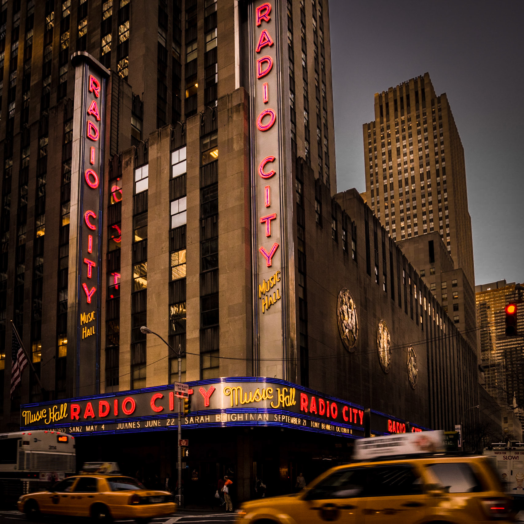 Radio City Music Hall am Abend