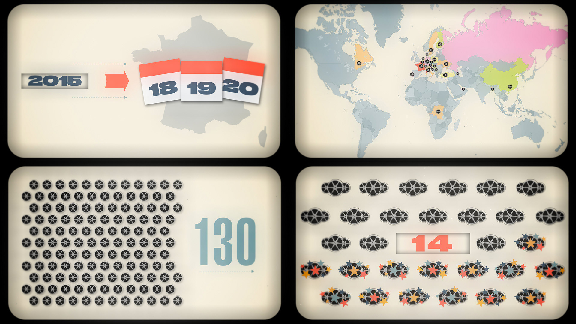 Typographie Film didactique motion design Le Jour Le Plus Court - ARTE Court-Circuit - Electrorouge