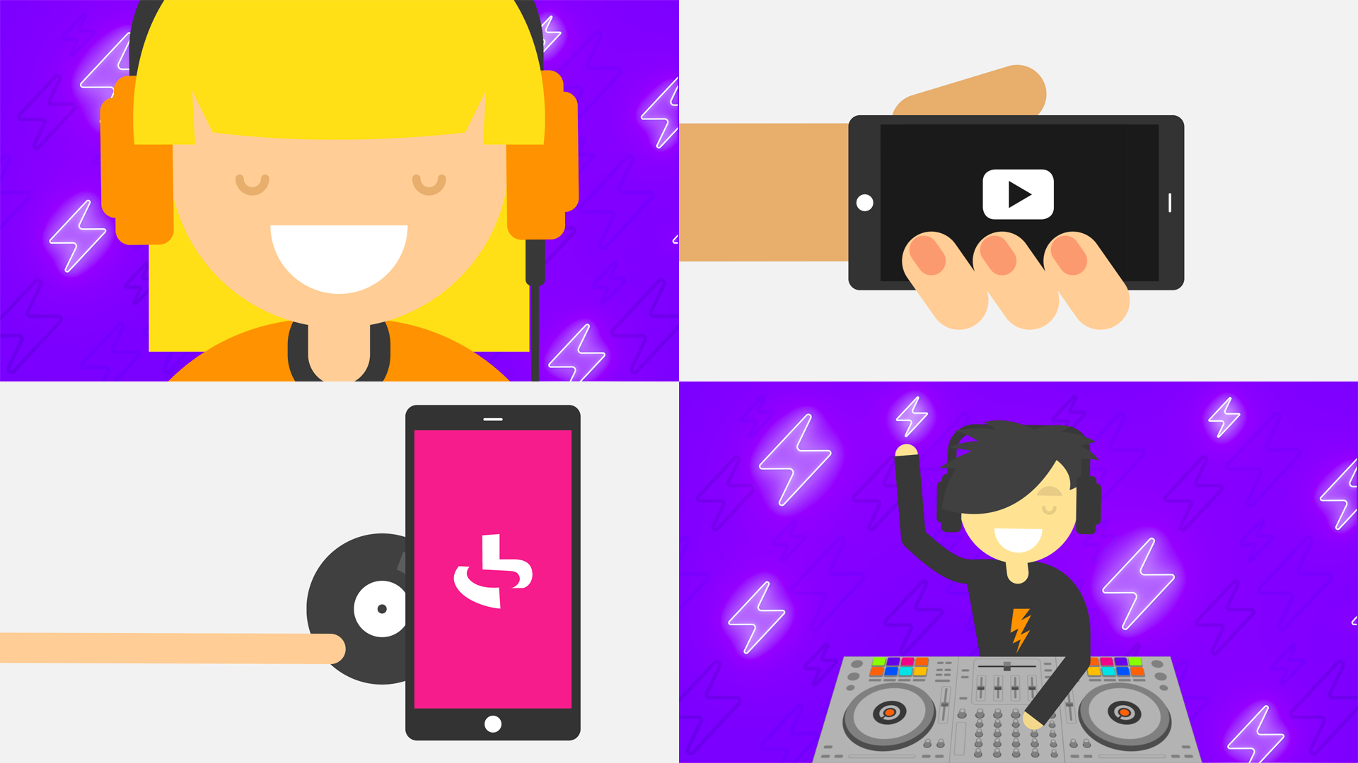 Spot electro Film produit App webradio FIP Radio France - Electrorouge