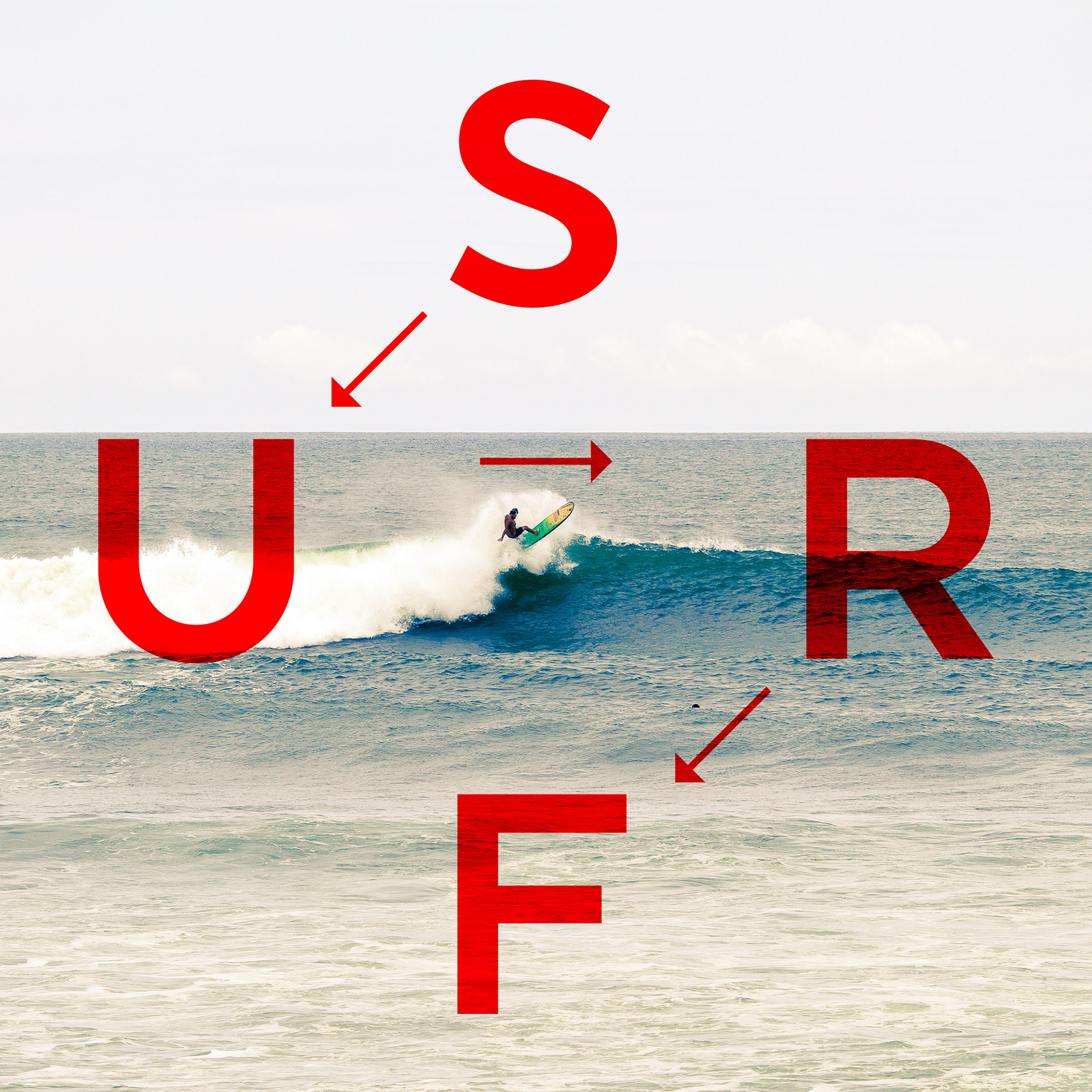 Surf graphisme action sport extreme - Electrorouge