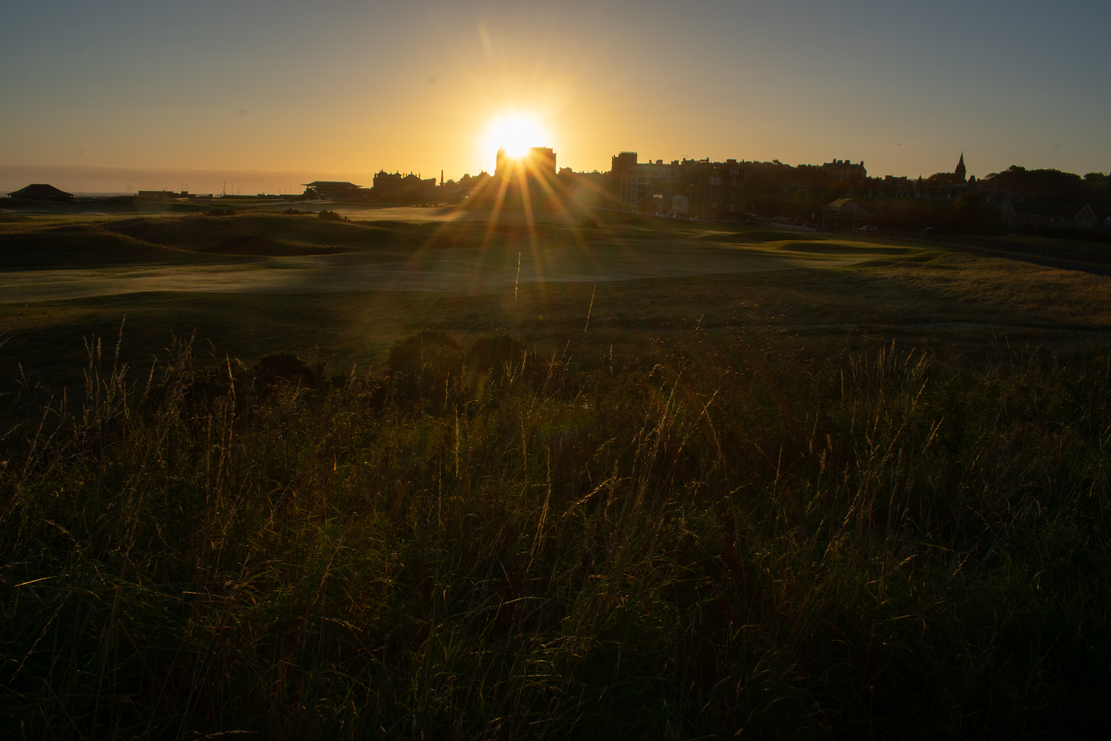 September: A spectacular sunrise over the Old Course