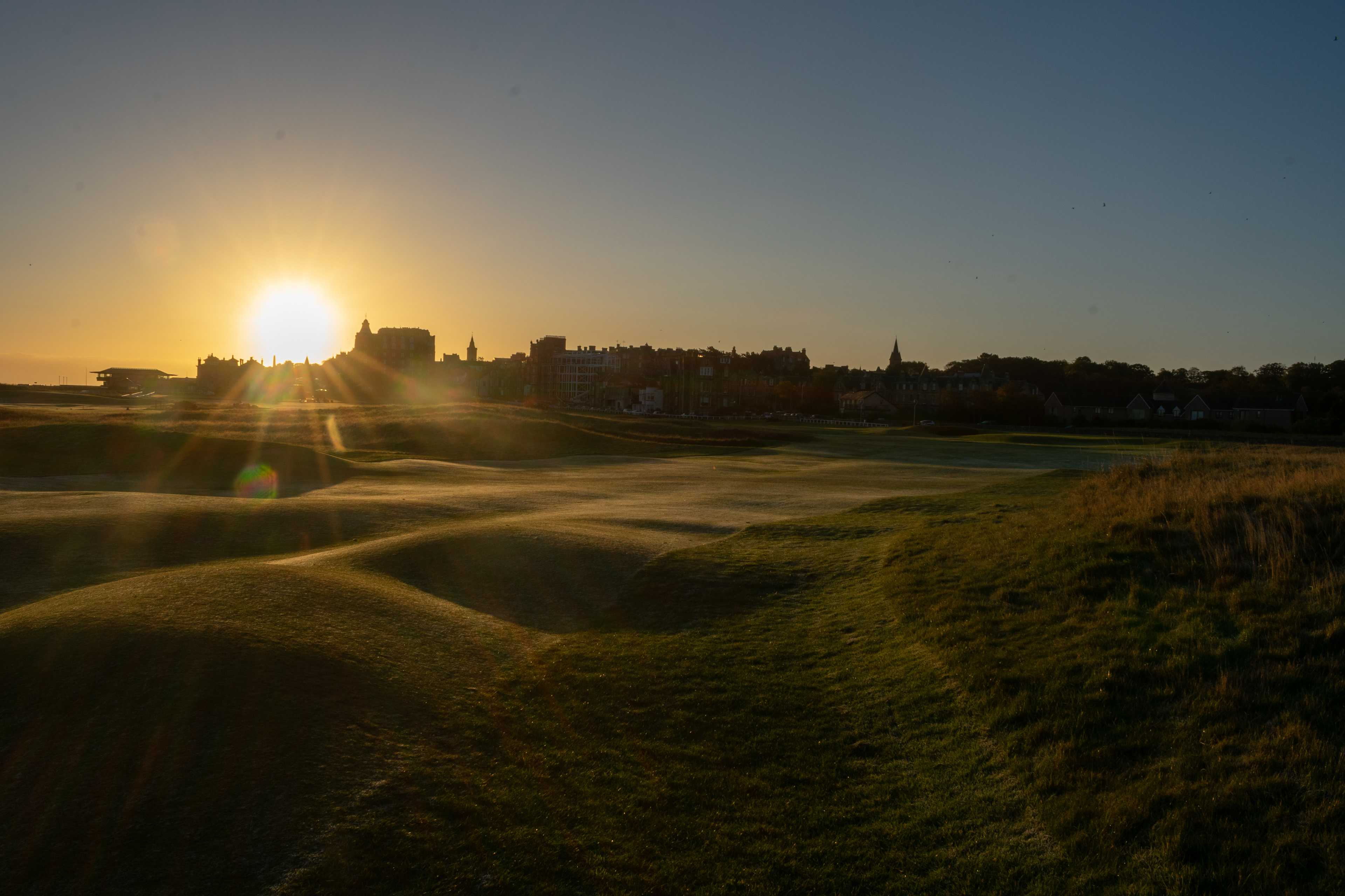 September: A spectacular sunrise over the Old Course