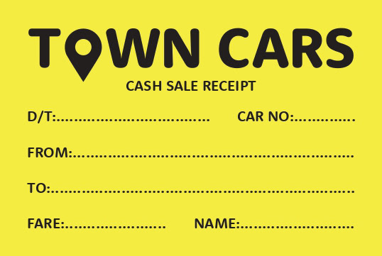 Town Cars Business Card Reverse