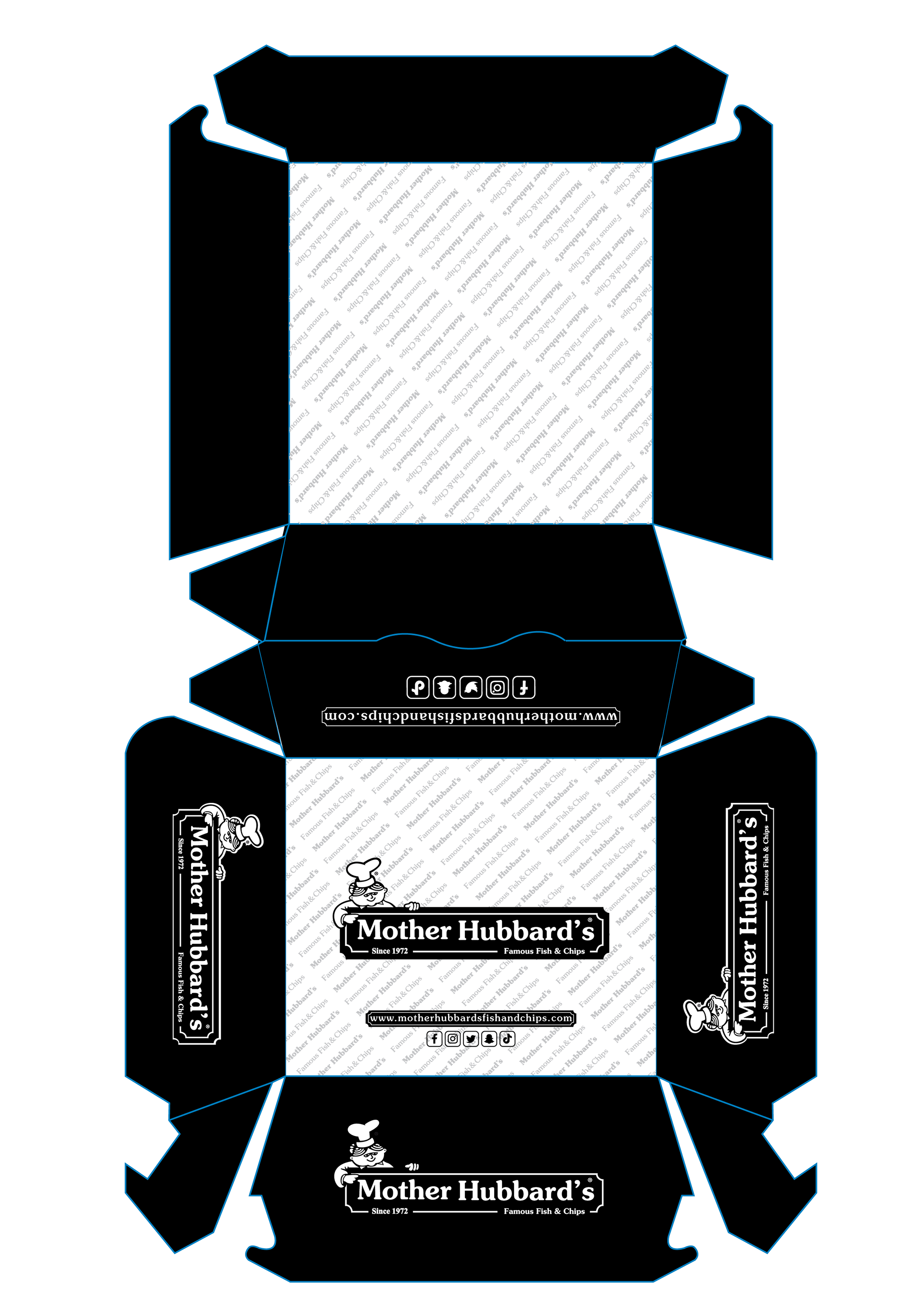 Mother Hubbards Burger Box Design