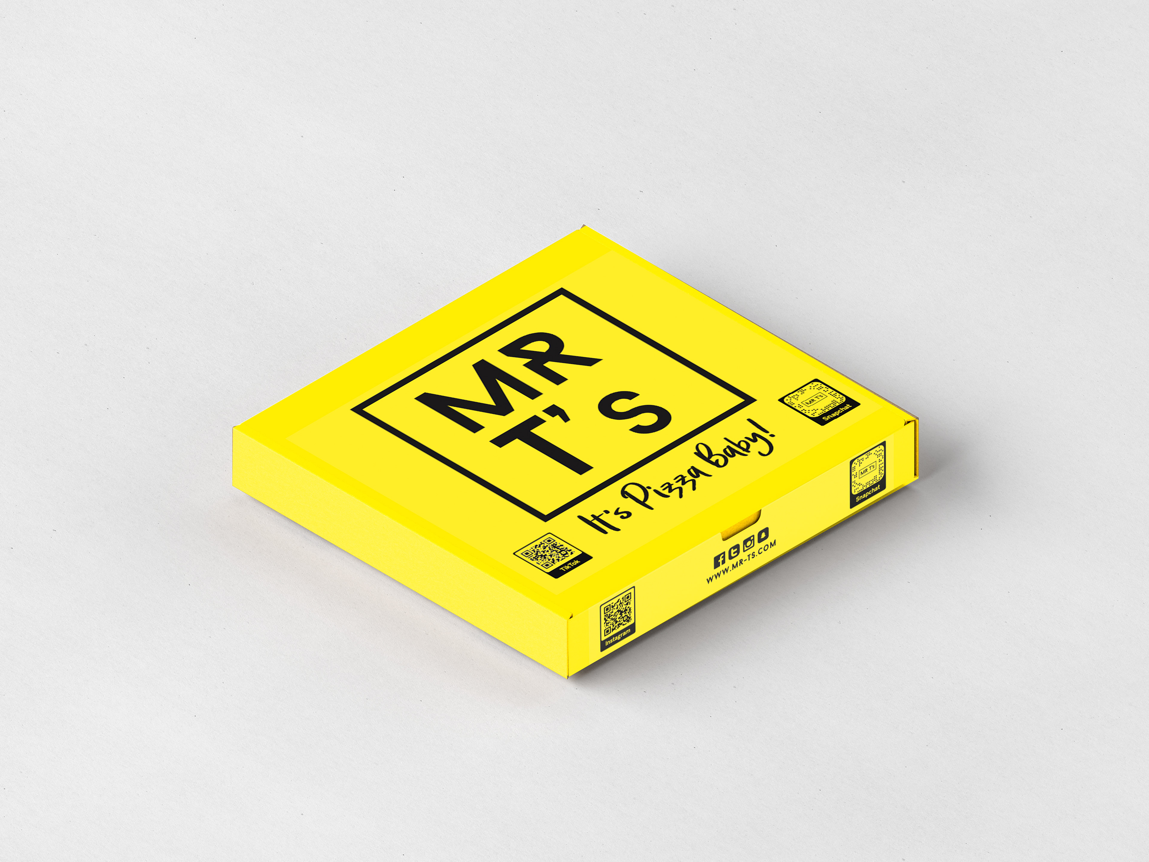 MR T 7" Pizza Box Mockup