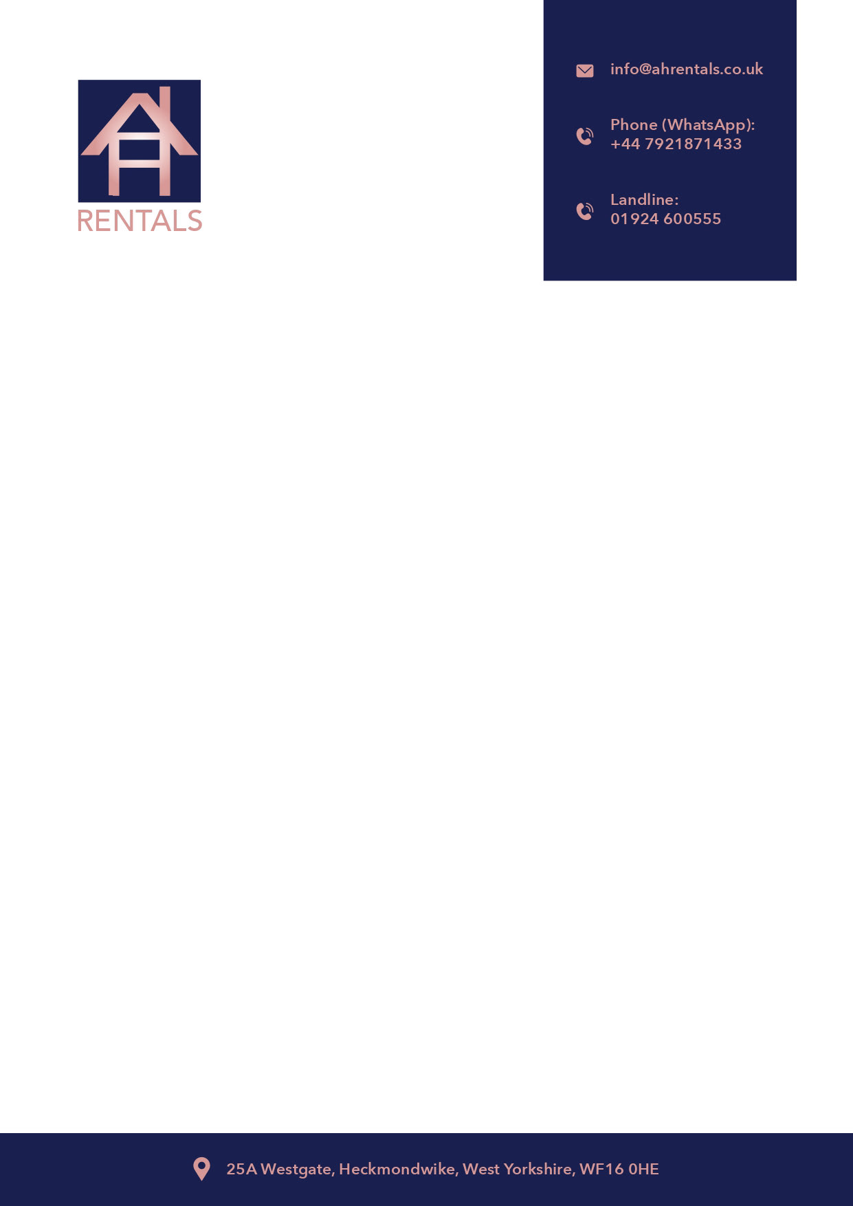 AH Rentals Letterheads
