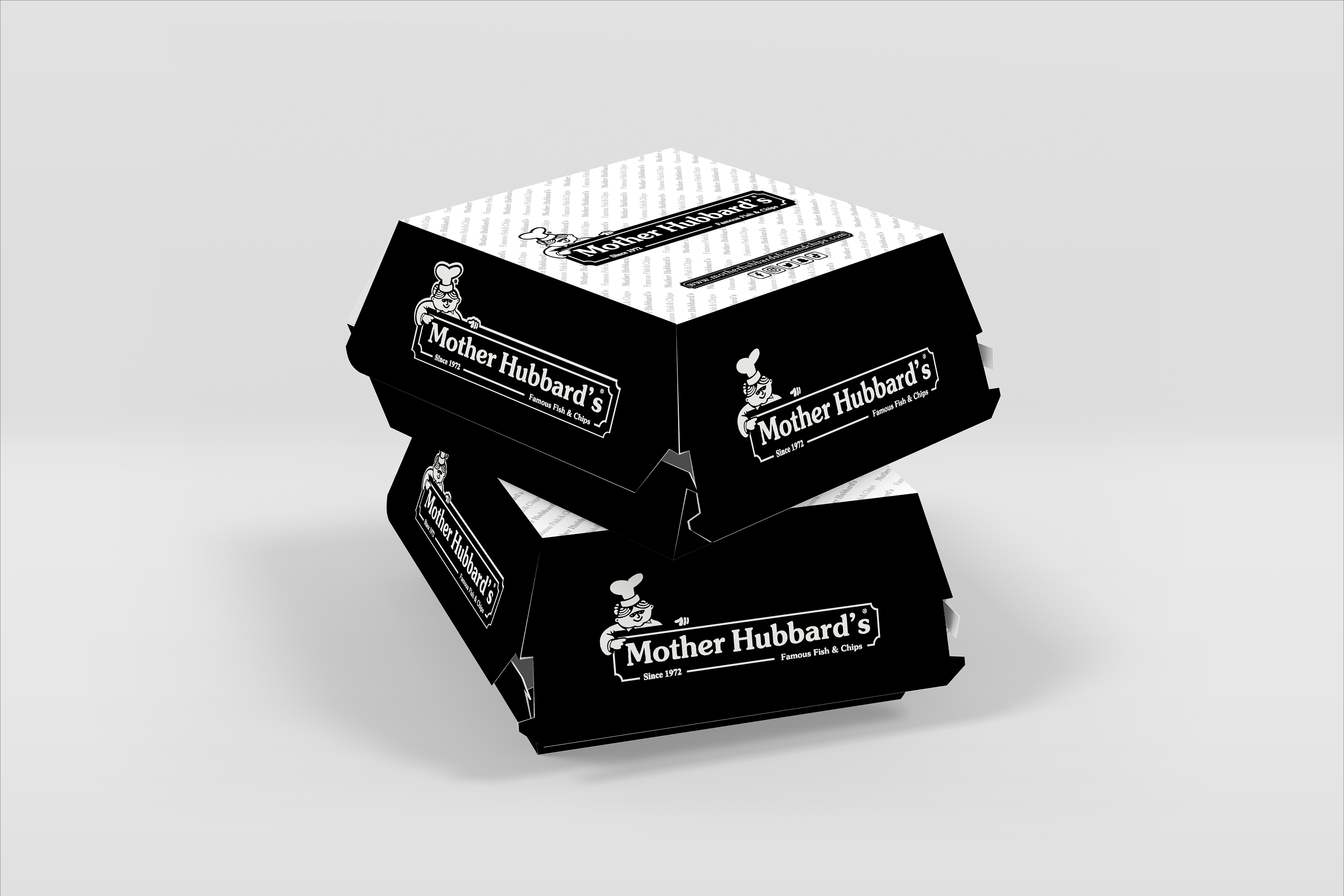 Mother Hubbards Burger Box Mockup