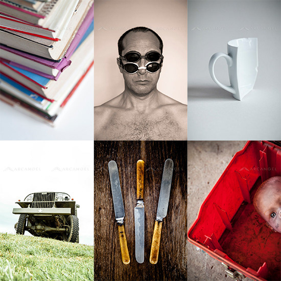 #books #swimmer #man #naked #goggles #half #halfacup #broken #mug #army #truck #knives #doll #dirty #toolbox