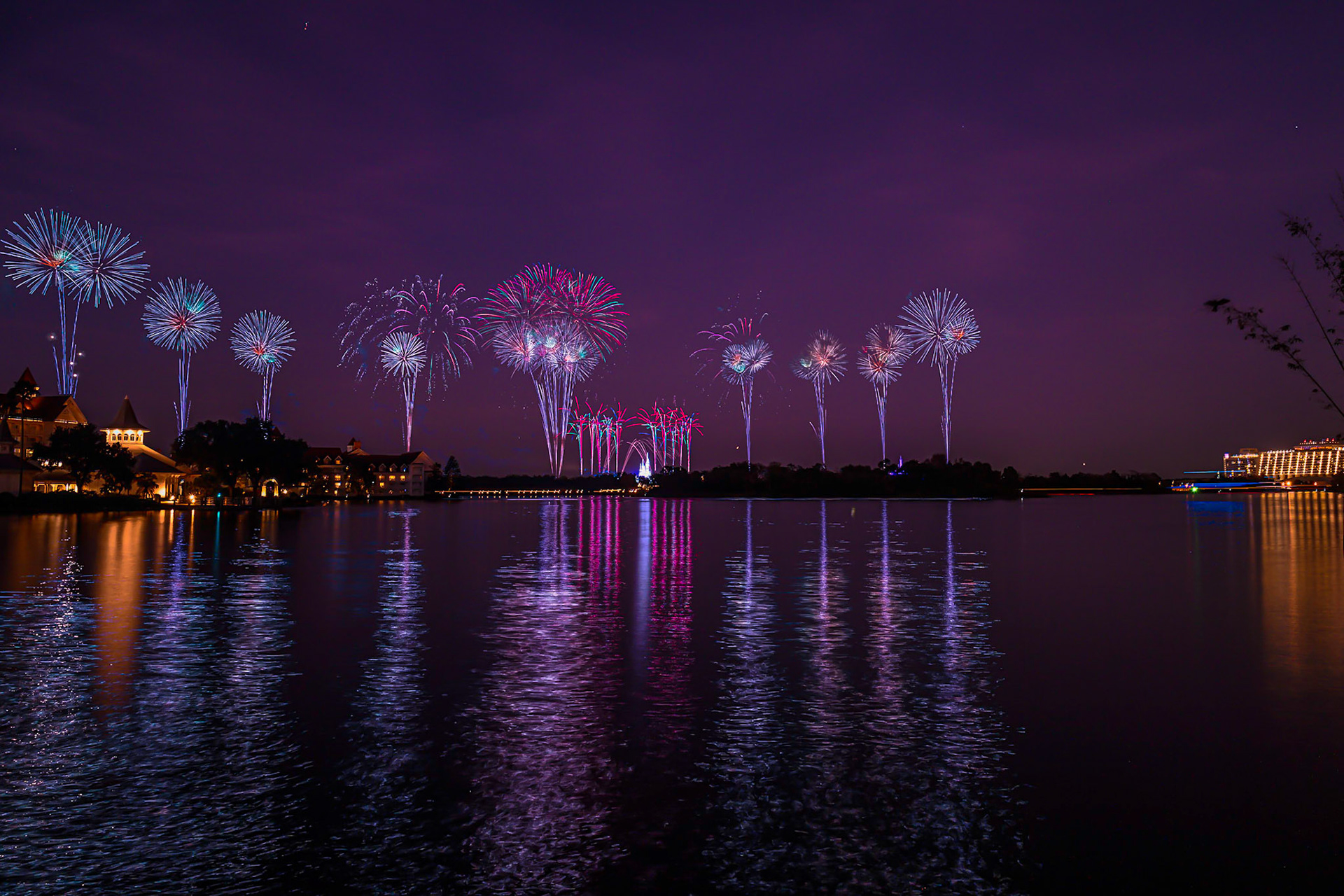 Bay Lake Fireworks 1