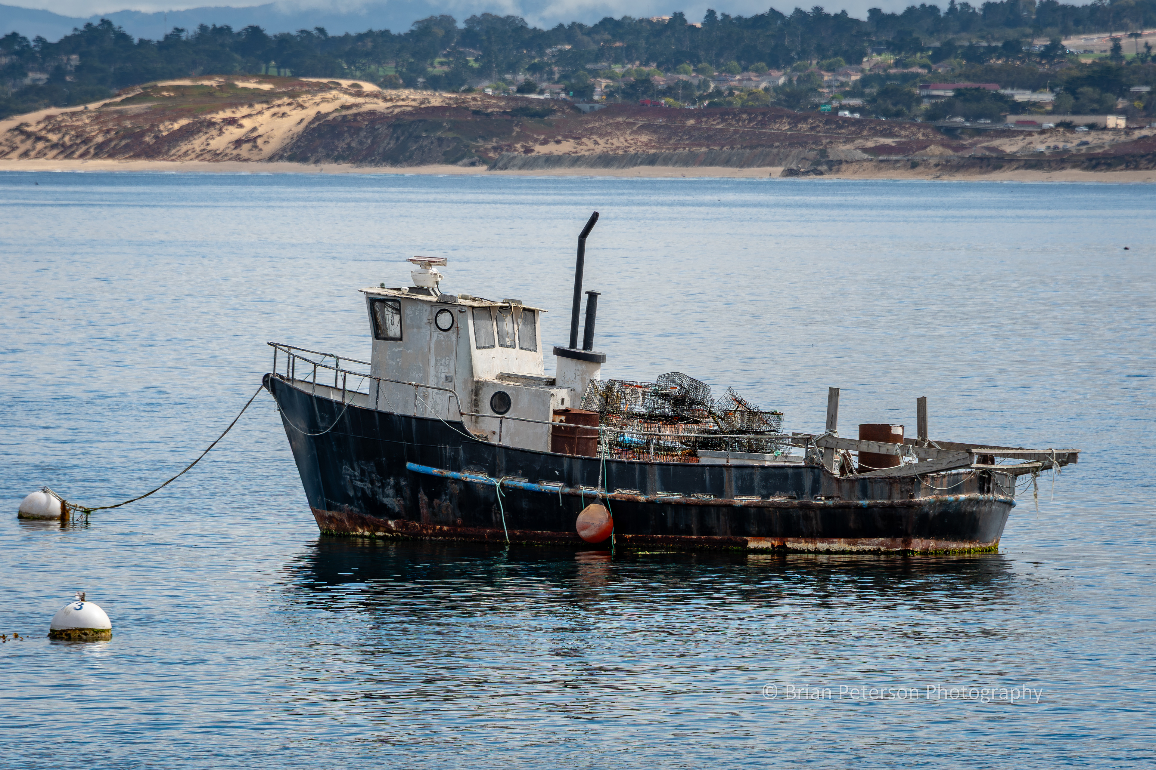 DSC_1767: Old Fishing Boat Anchored on Monterey Bay