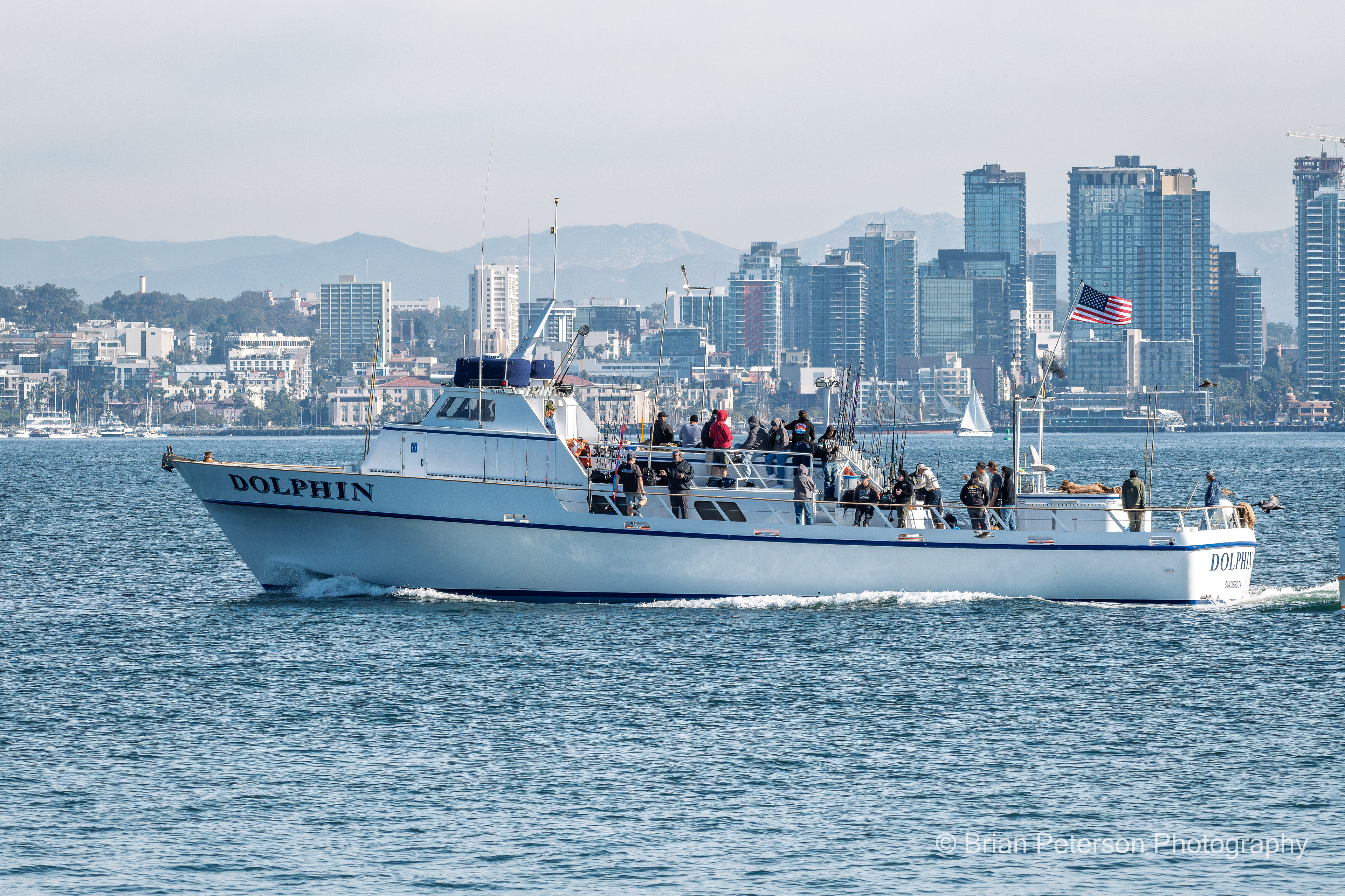 The Dolphin returning from the morning half-day run