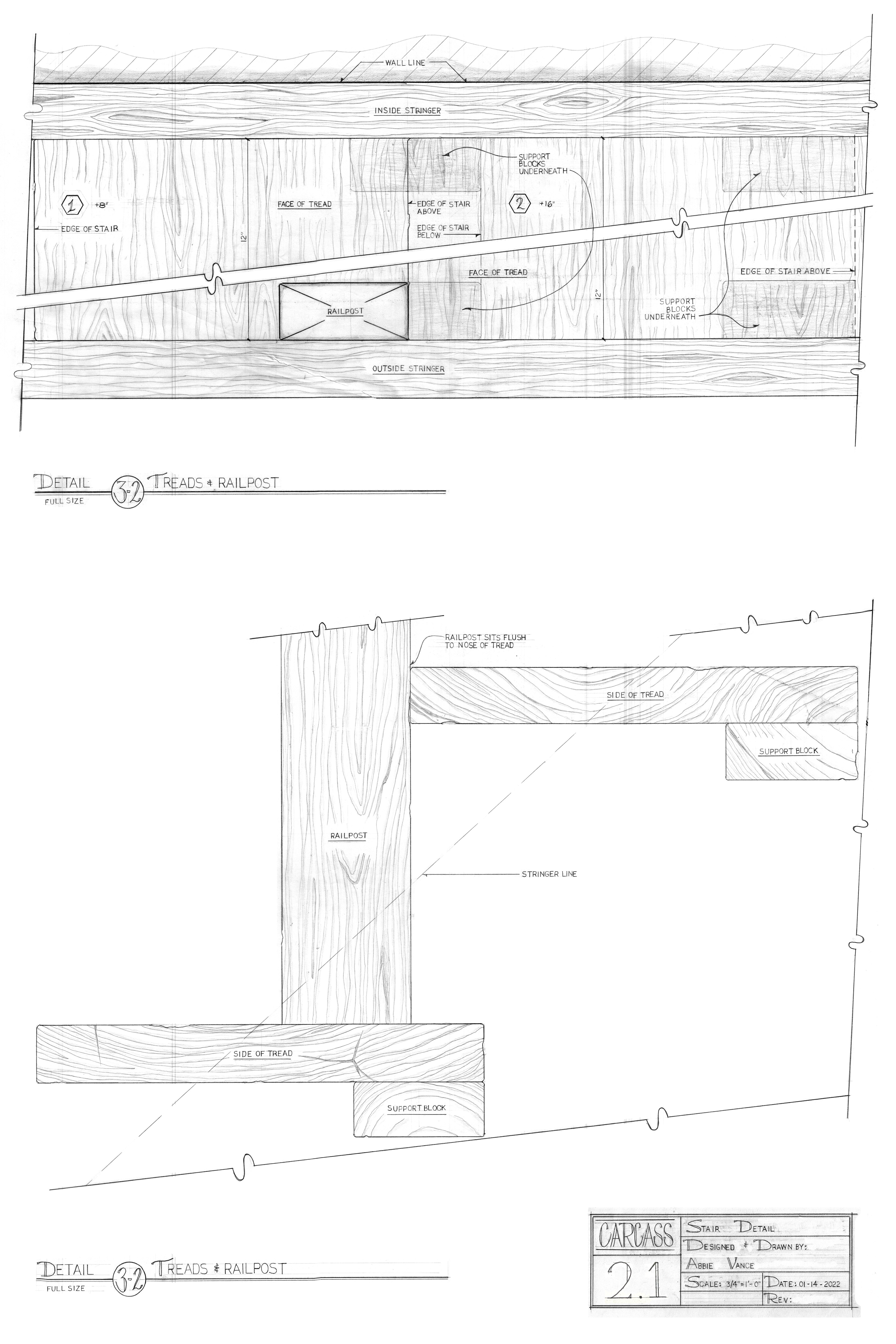 Carcass (2022) - Int. Prison: Stair Detail - Full Size