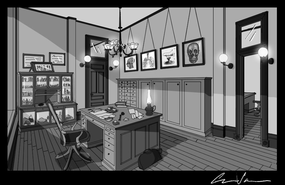 The Knick - Thackery's Office - Drawn in Photoshop (Speculative)