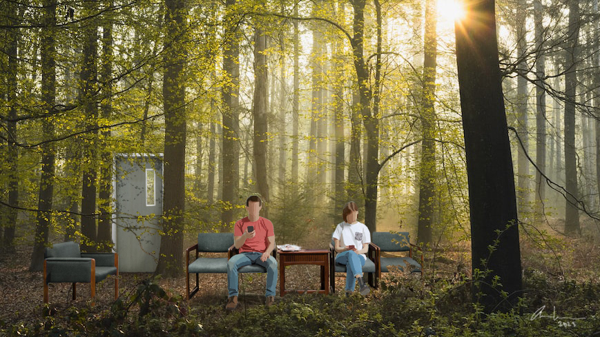 Cluster (2024, Unreleased) - Forest Waiting Room - Photobash & Photoshop