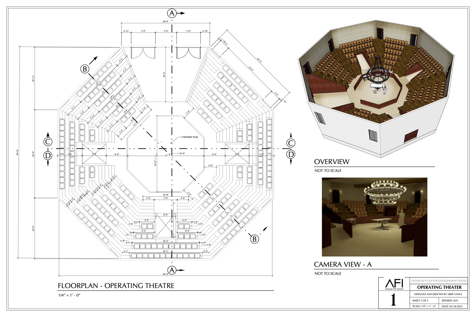 The Knick - Int. Operating Theatre: Plan - Academic Exercise 2020 - SketchUp