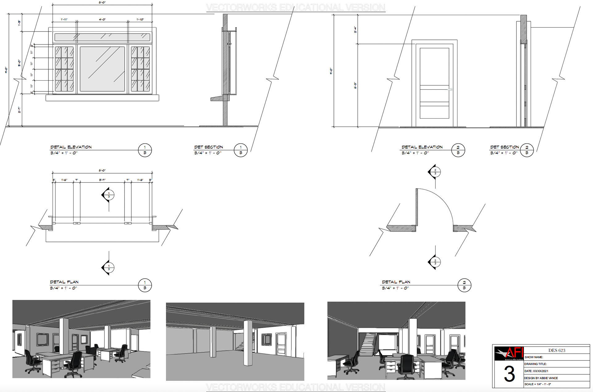 Big Love - Int. Police Station: Details - Academic Assignment 2021 - Vectorworks