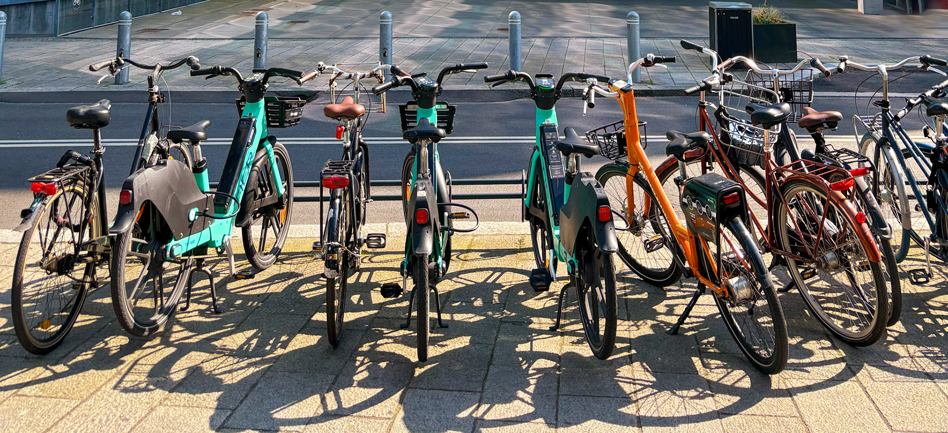 Bicycles near IT University, Copenhagen.