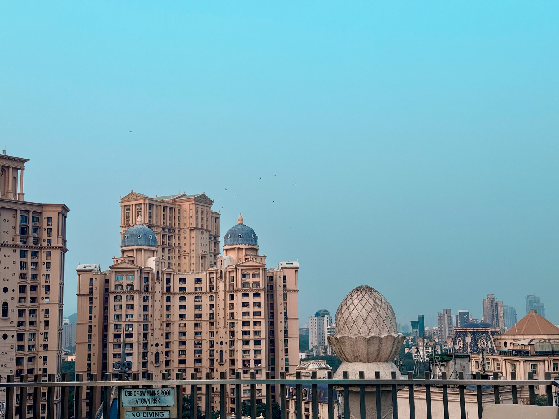 Skyline from a hotel terrace.