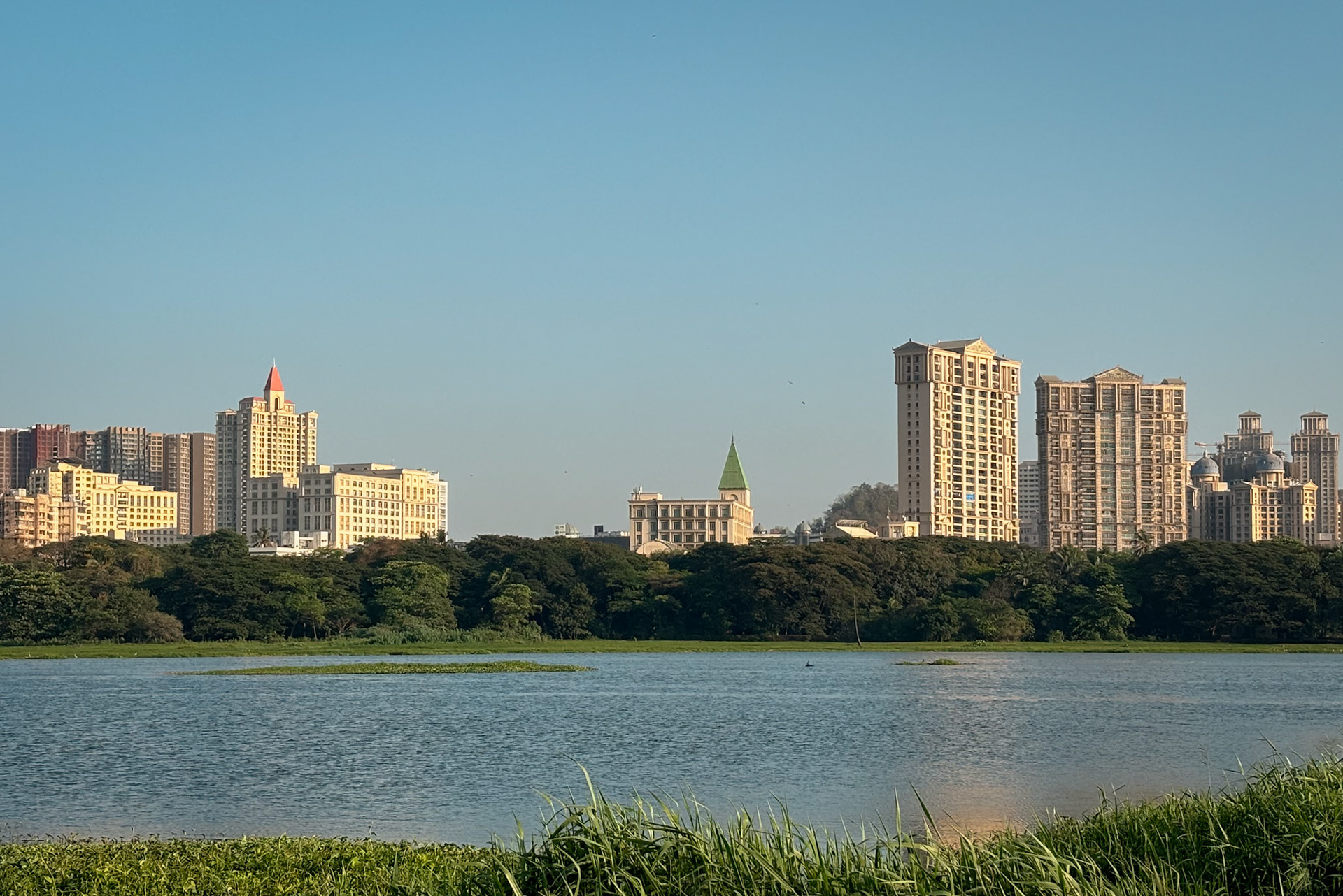 Powai lake as viewed from the IIT campus.
