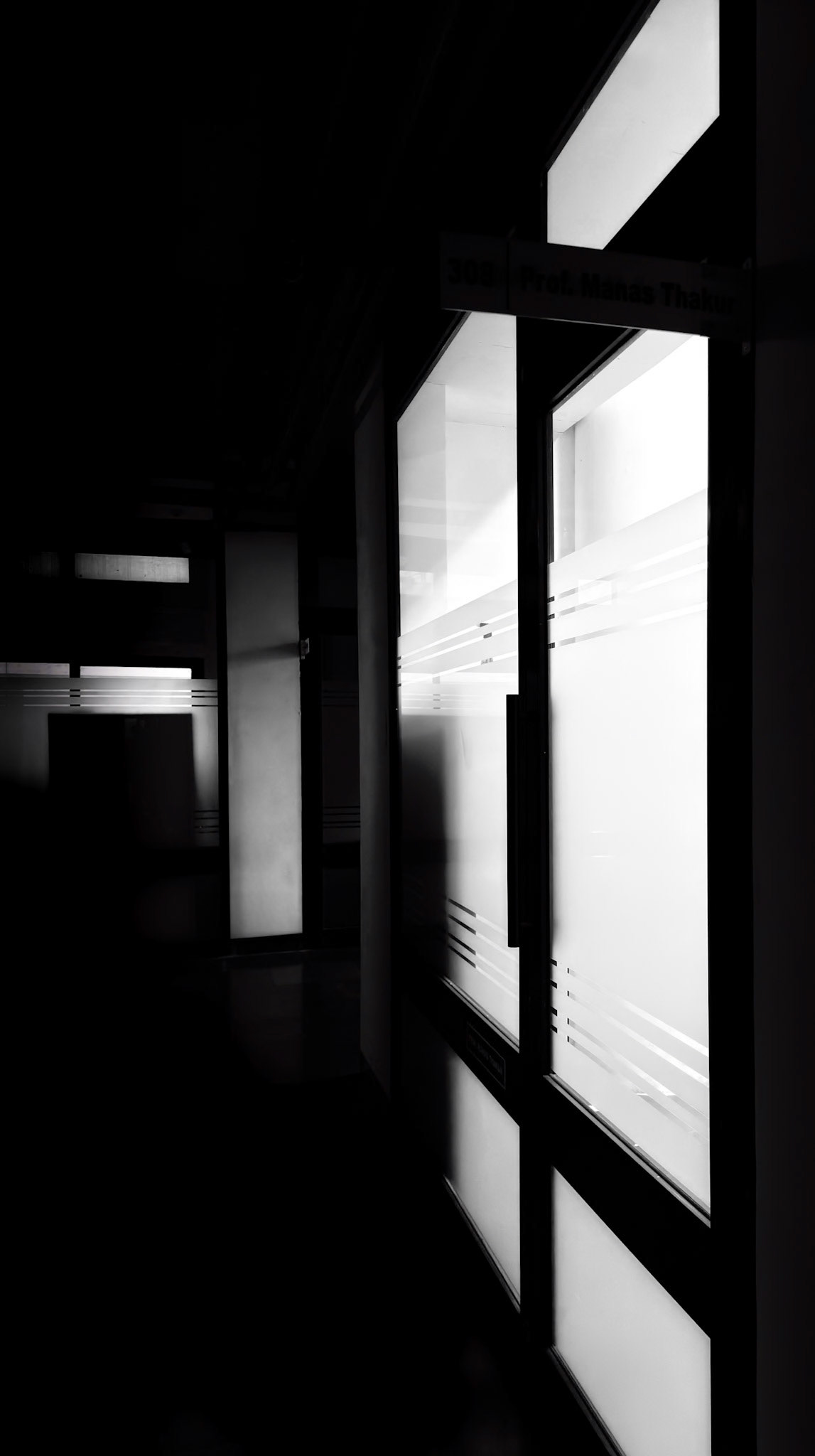 An office door.