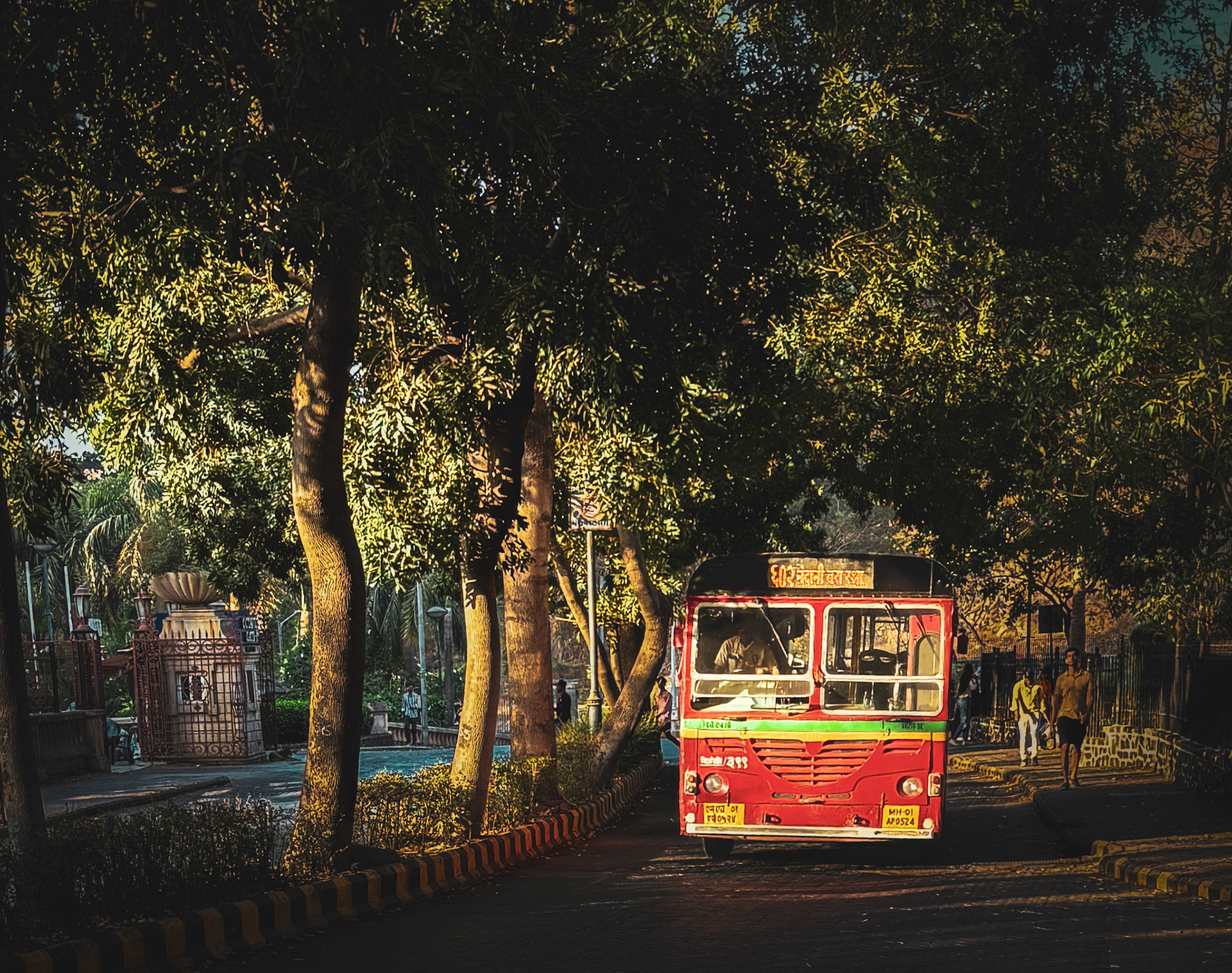 A BEST bus in Mumbai.