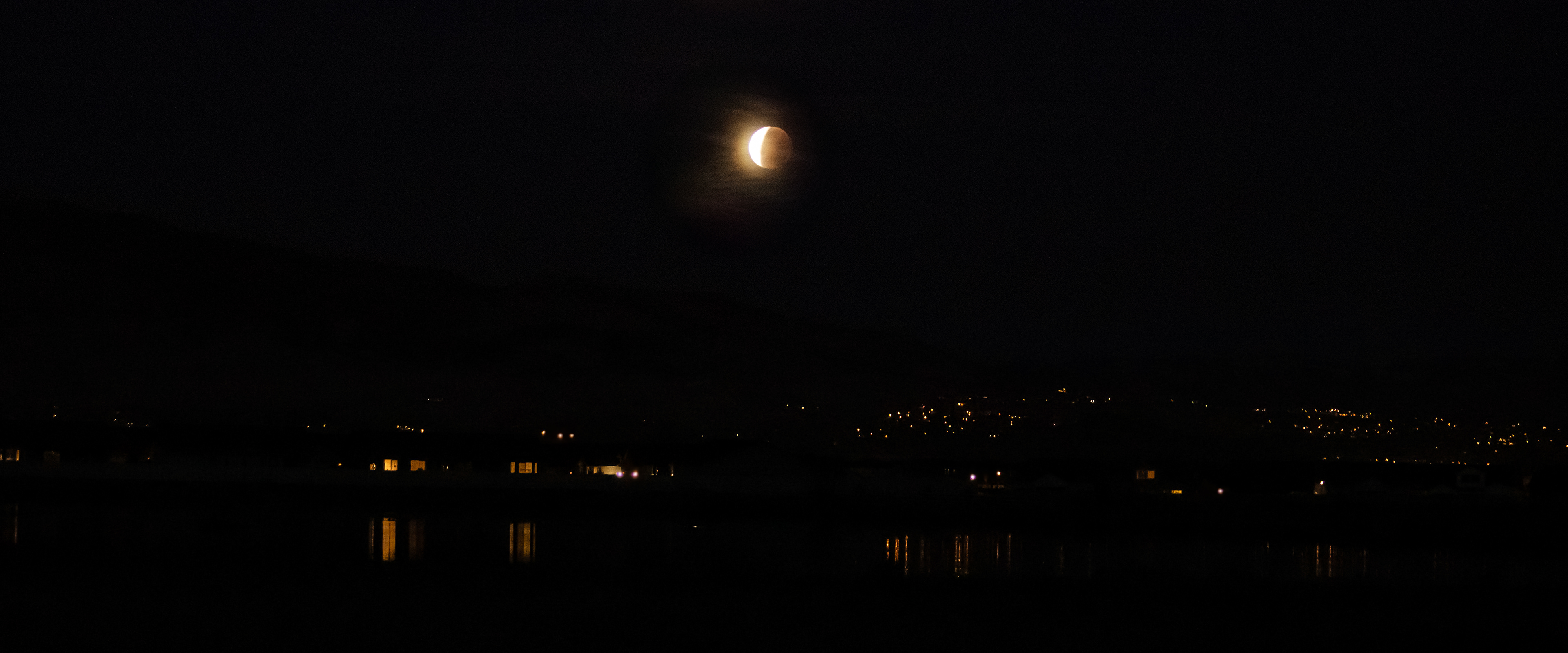 The lunar eclipse over Reno.