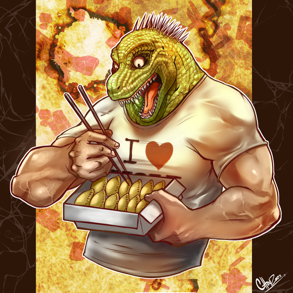 Character from the Japanese manga "Dorohedero." Done in Clip Studio Pro.