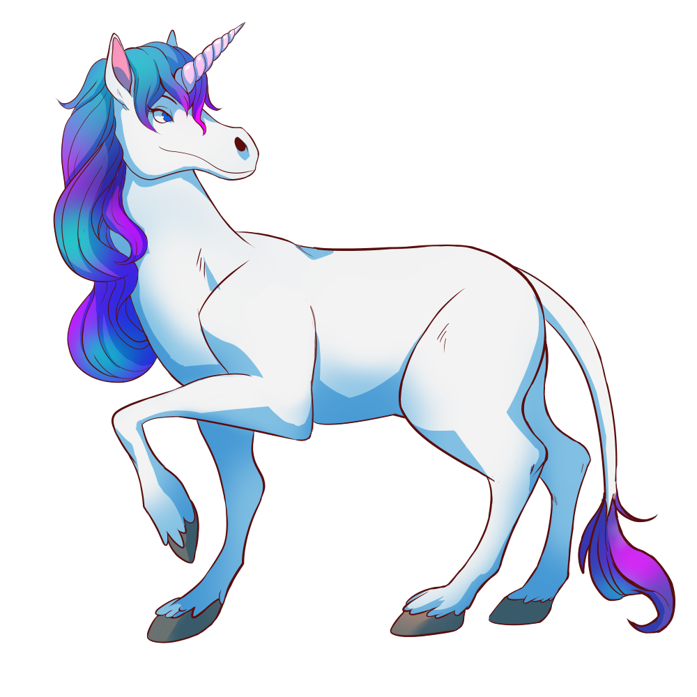 Unicorn design for a class assignment. Done in Clip Studio Paint.