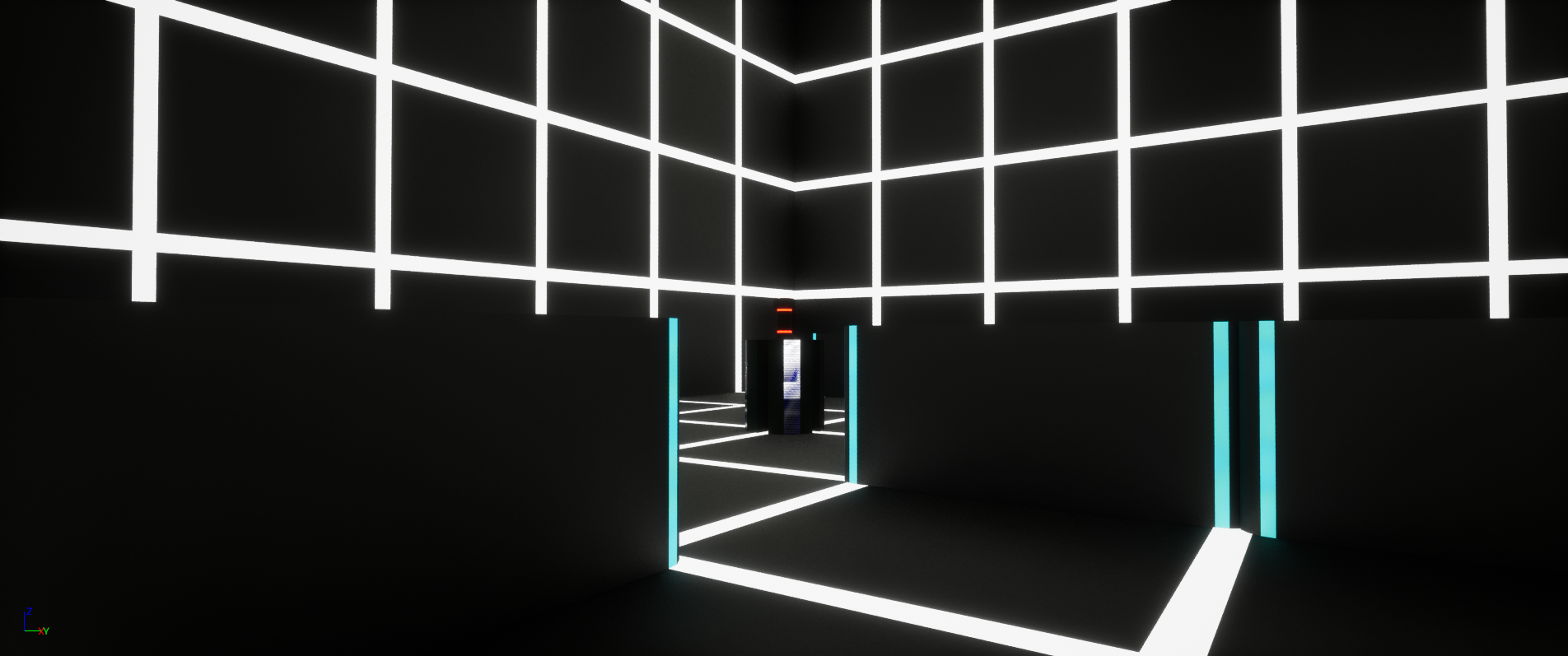 Access points in the level give money when interacted with by the player.
