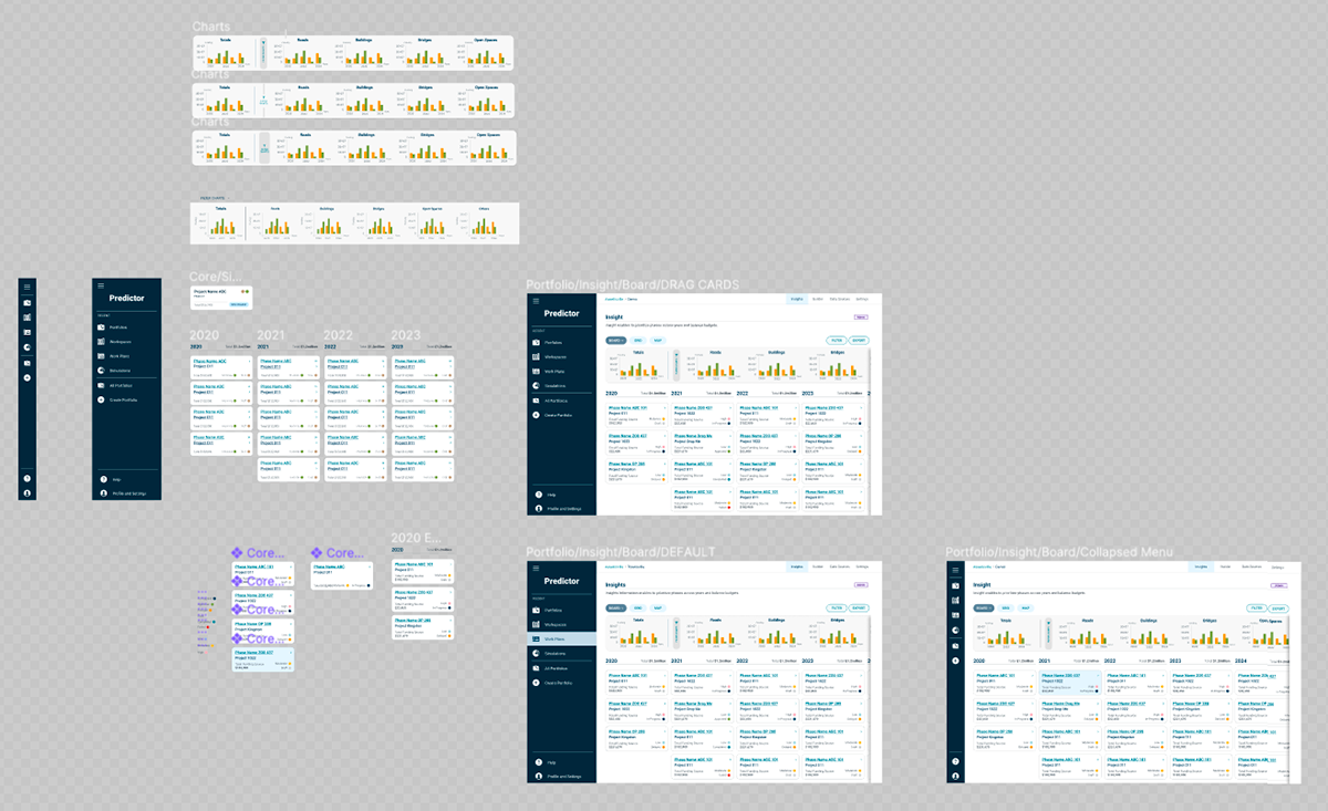 Work Planner low fidelity wireframes