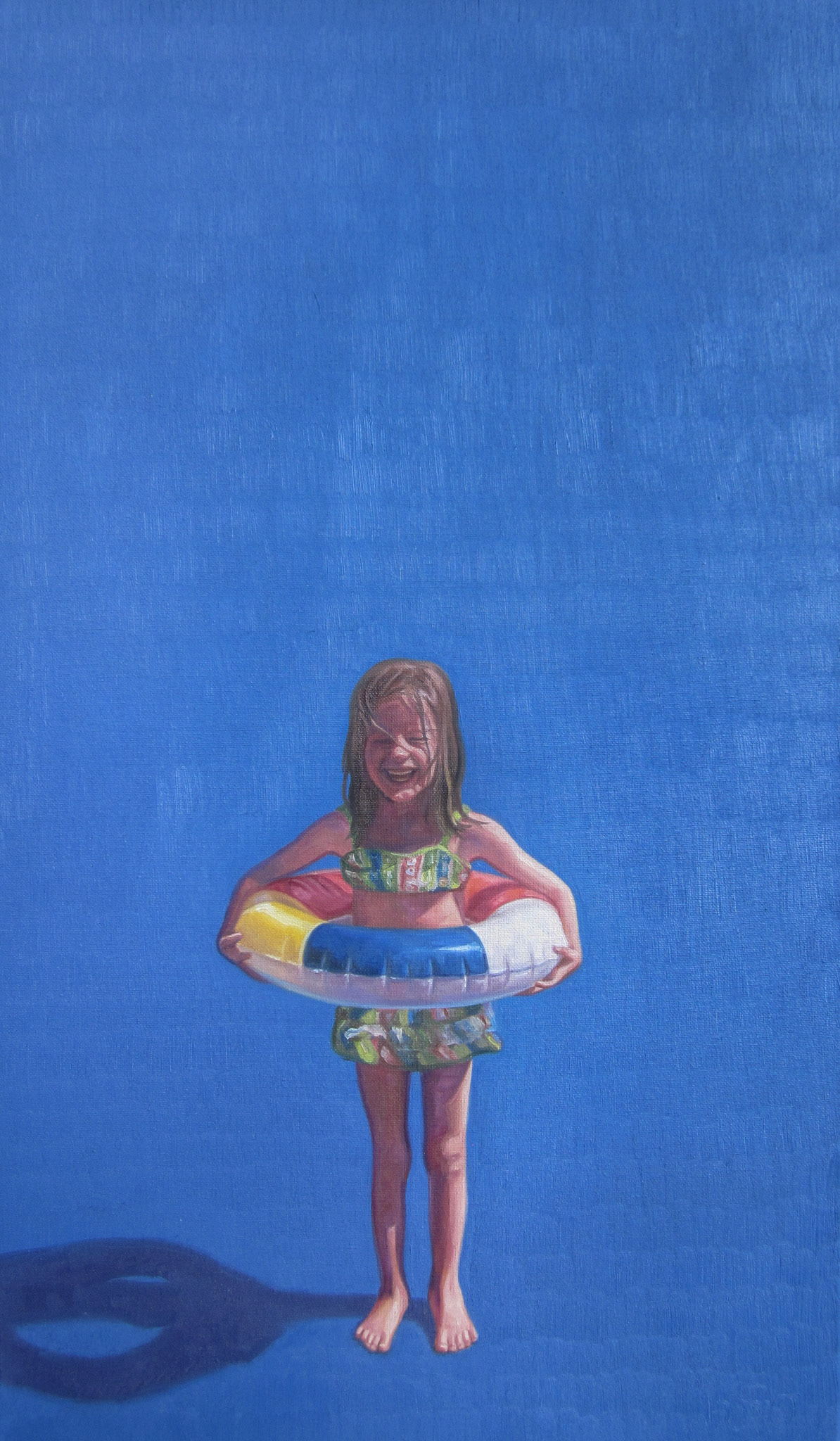 "Kara discovers the virtues of summertime" - 28x12", oil on canvas, 2019