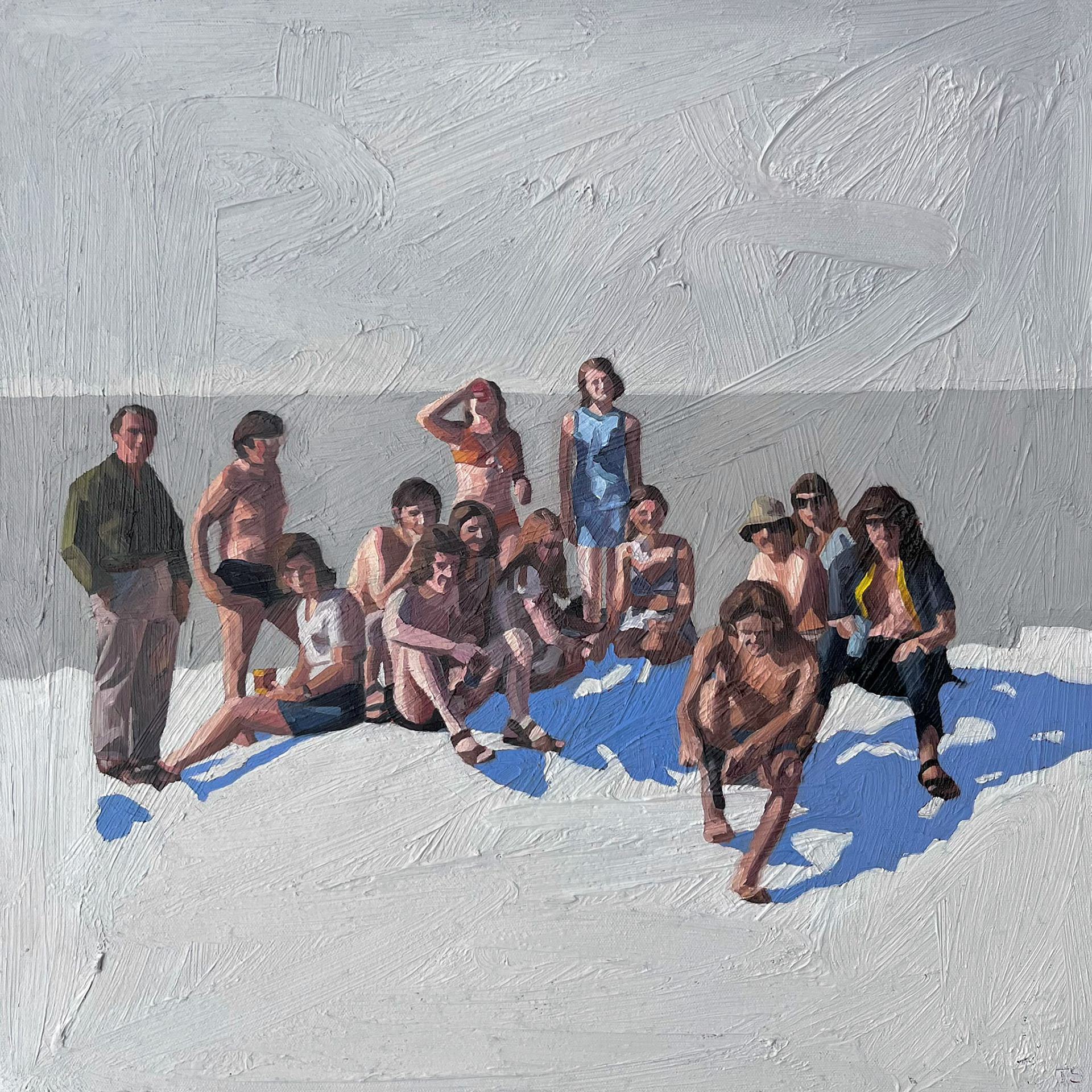 "Some People Not Swimming, 3" - 18x18", oil on canvas, 2021