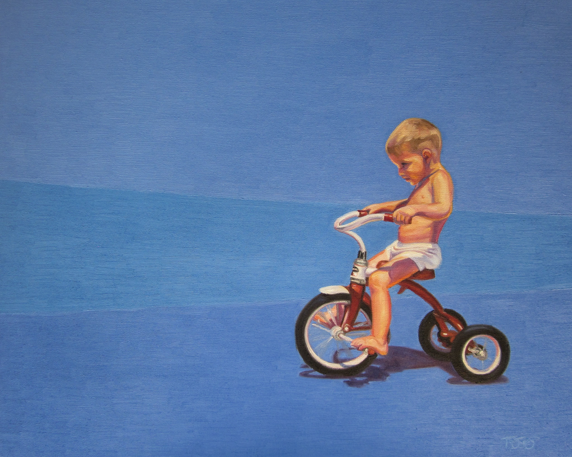"Bill is late to work" - 20x24", oil on canvas, 2018